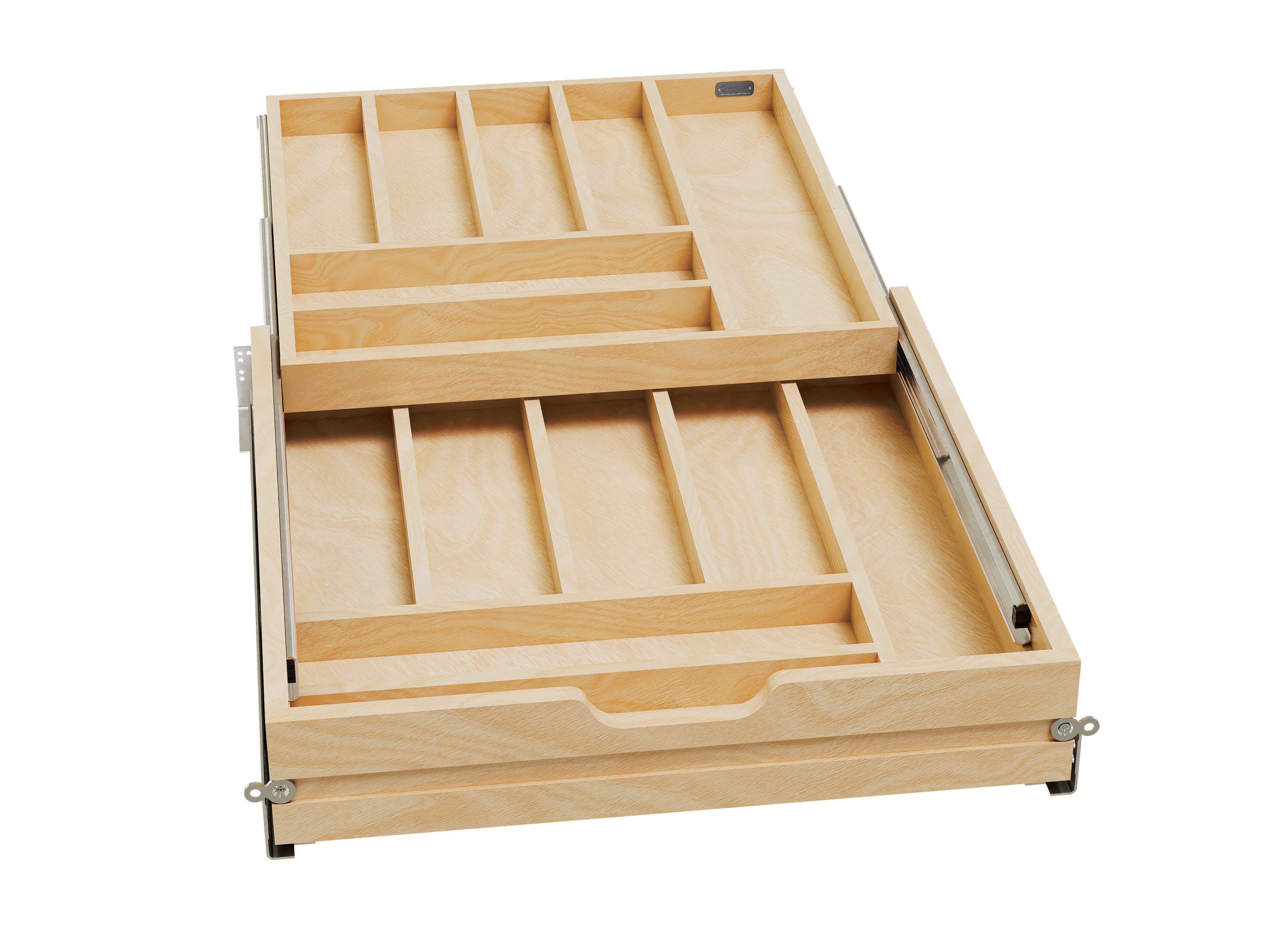 Rev-A-Shelf 21'' Tiered Cutlery Organizer with BLUM Soft-Close, 4WTCD-24HSC-1
