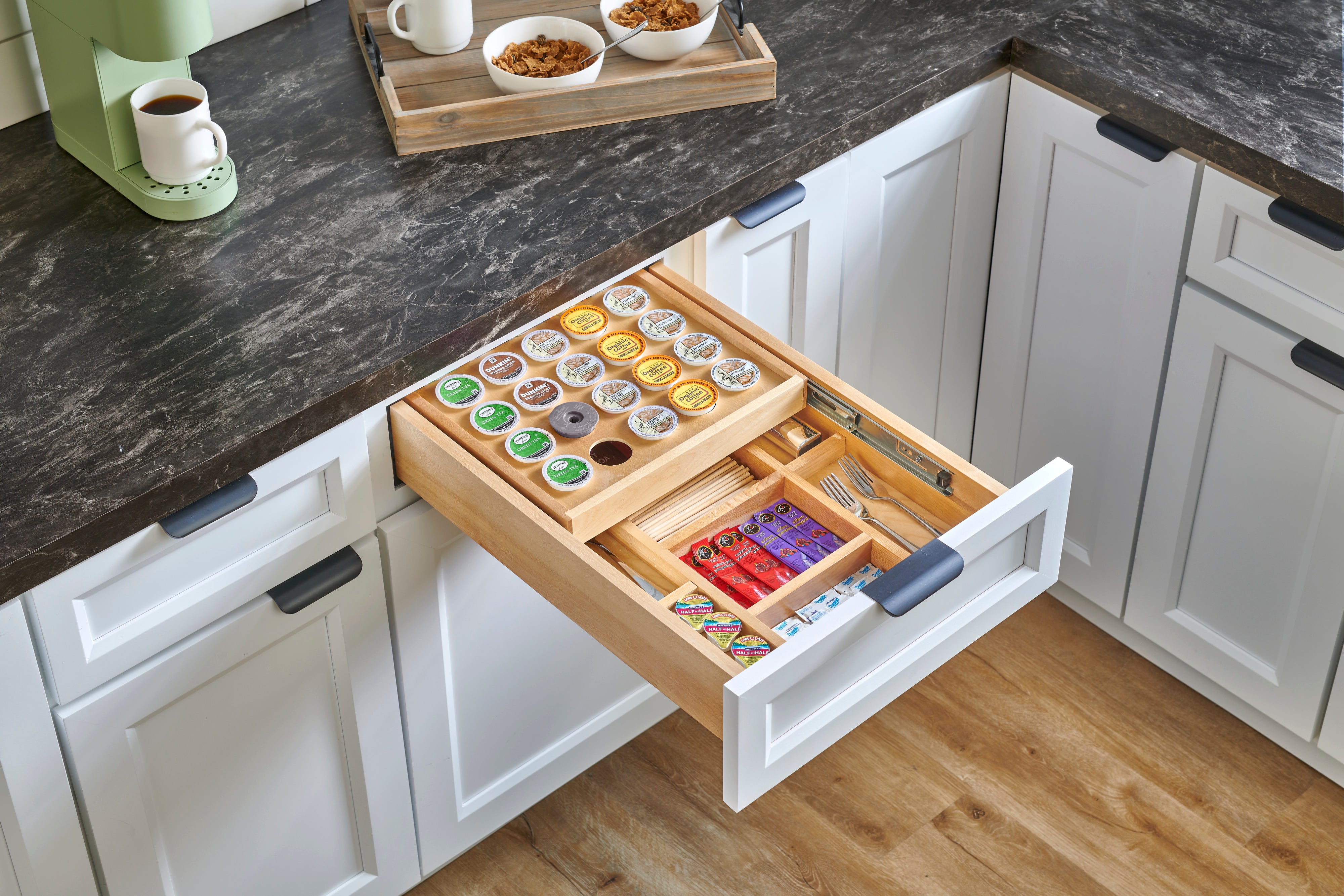 Rev-A-Shelf 15'' Tiered K-Cup Drawer Organizer w/ Soft-close, 4WTCD-18HSC-KCUP-1
