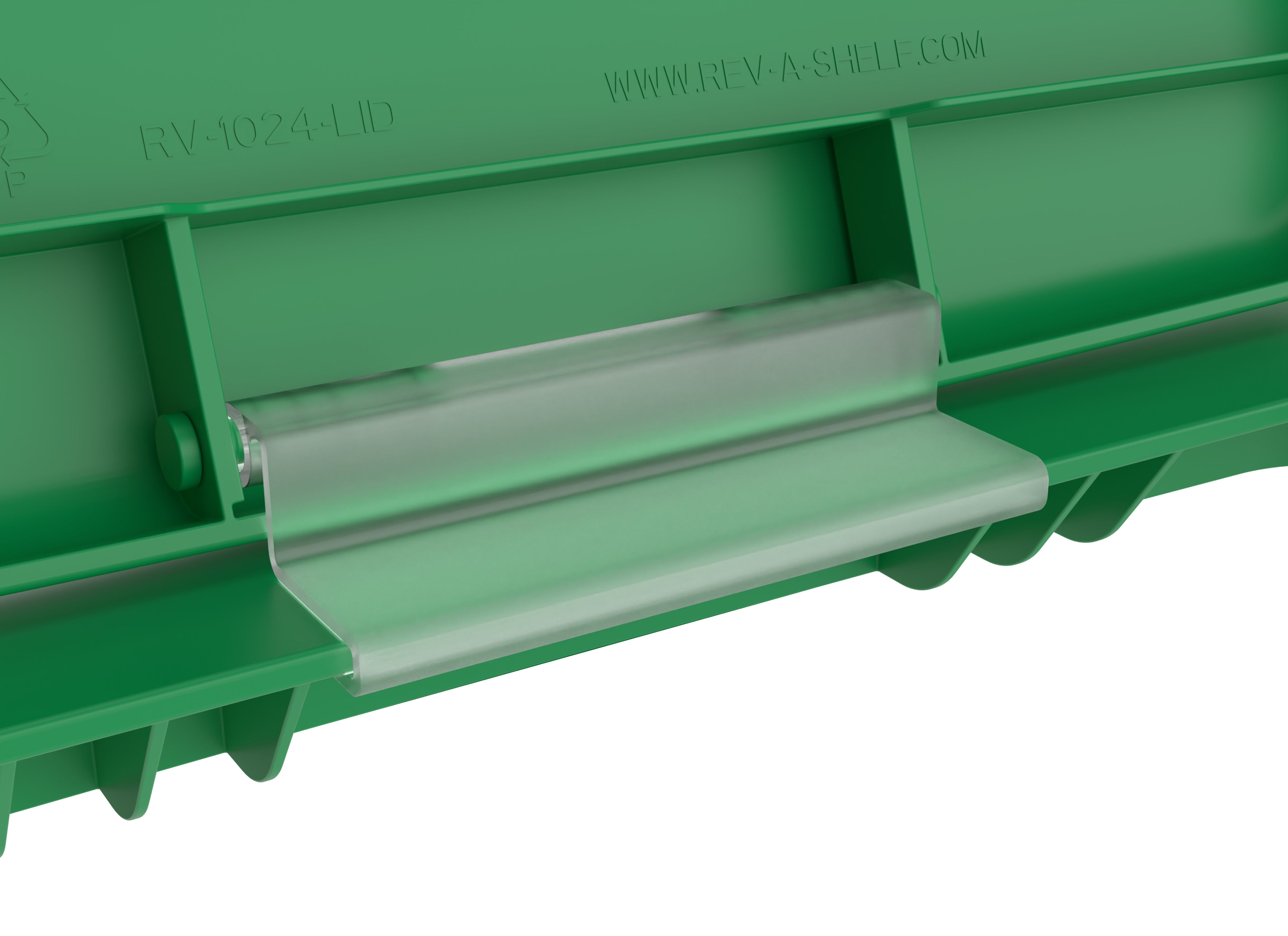 Rev-A-Shelf 27 qt. Trash Can Replacement Lid, Green, RV-1024-LID-G-1