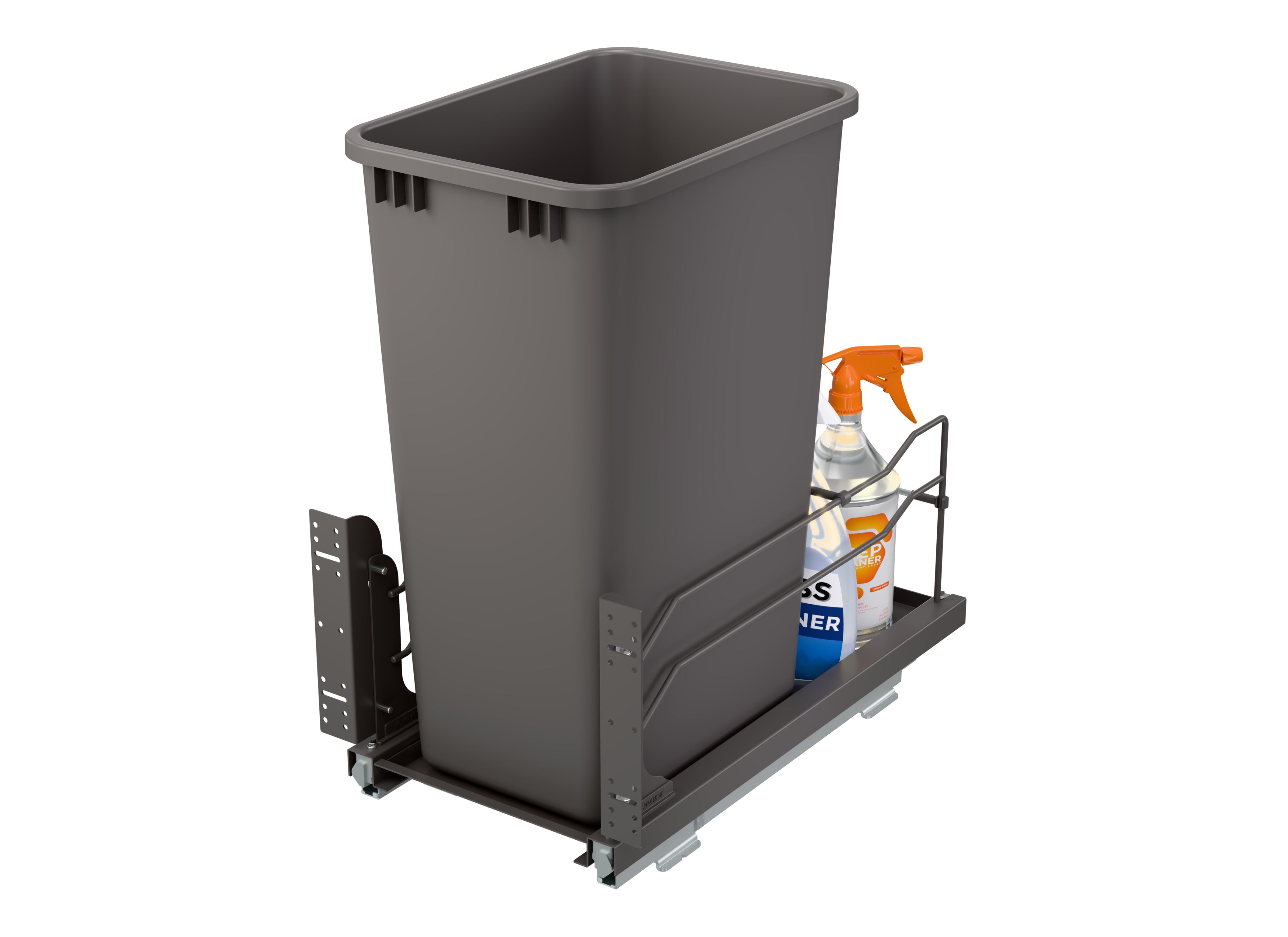 Rev-A-Shelf Pullout Kitchen Trash Can 50 qt. with Soft-close, 53WC-1550SCDM-113 - VMInnovations