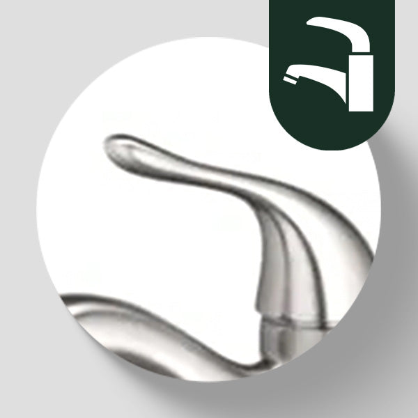 HomePointe Single Lever Bathroom Faucet with Plastic Pop-Up, Nickel (Open Box) - VMInnovations