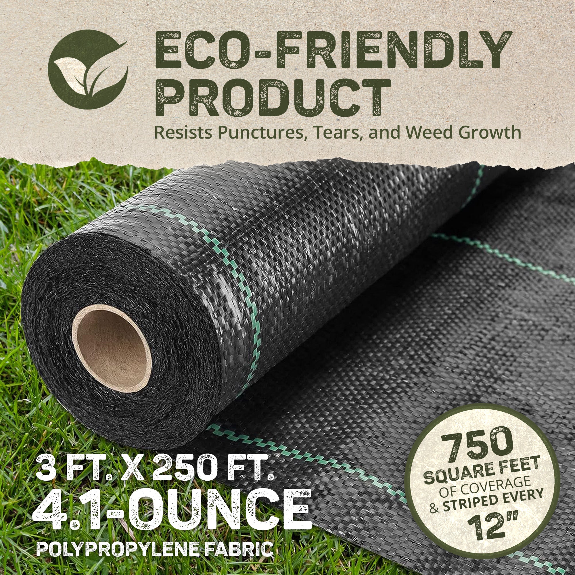 DeWitt 20 Year 4.1oz 3' x 250' Home & Commercial Landscape Weed Barrier Fabric - VMInnovations