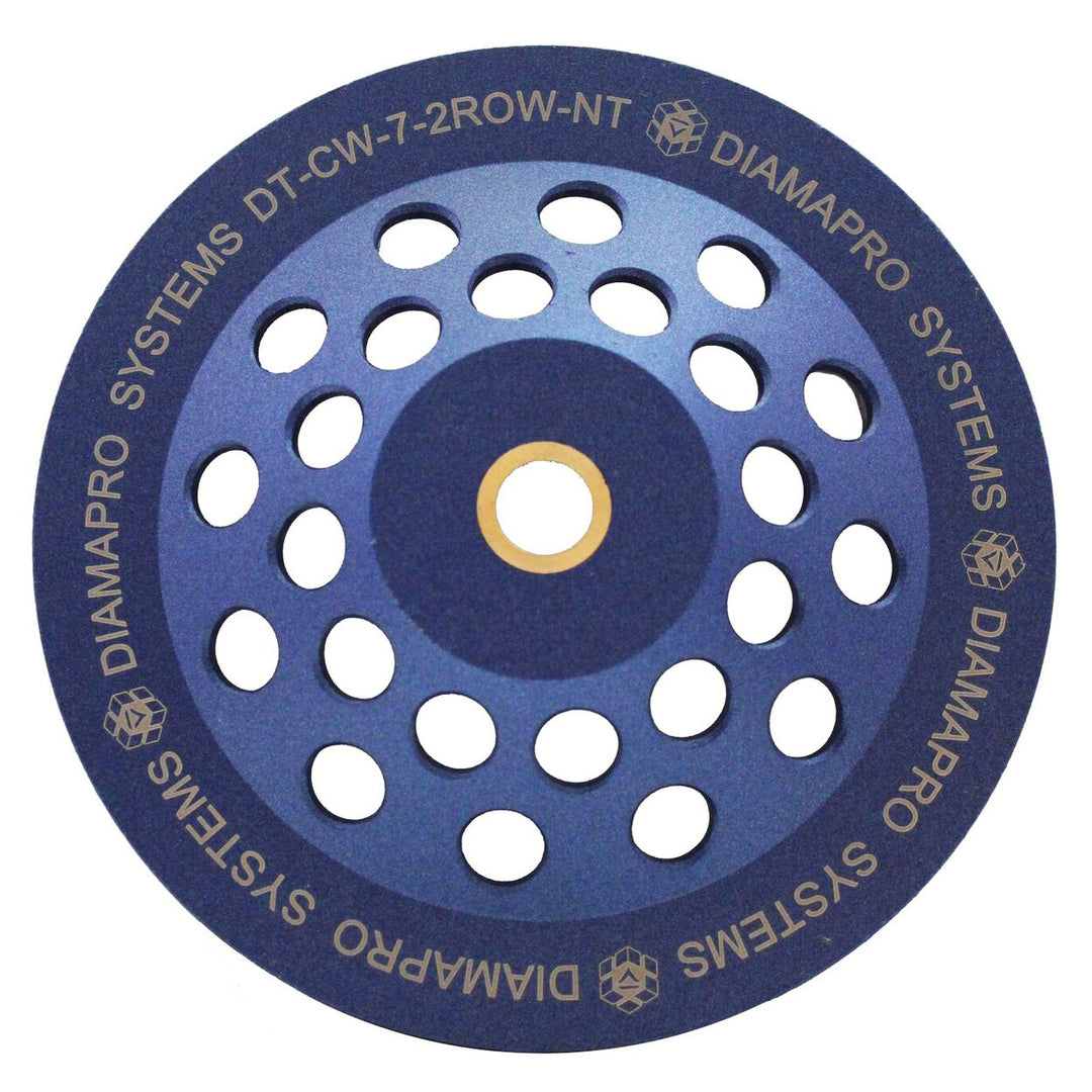 DiamaPro Systems Non Threaded 7 Inch Double Row Concrete Grinding Cup Wheel Tool - VMInnovations