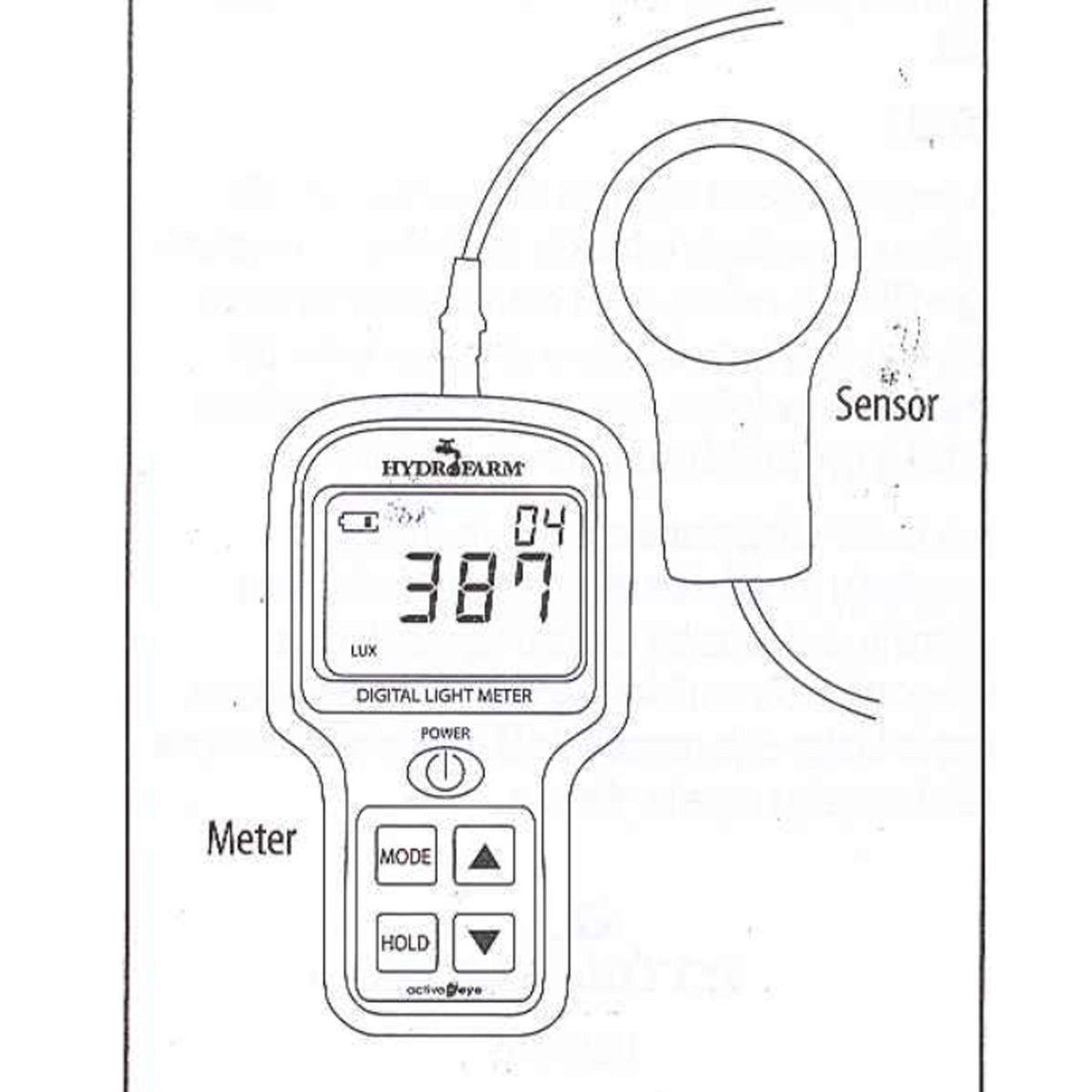 Active Eye LG17010 Digital Hand Held Sunlight Footcandles Light Meter with Case - VMInnovations