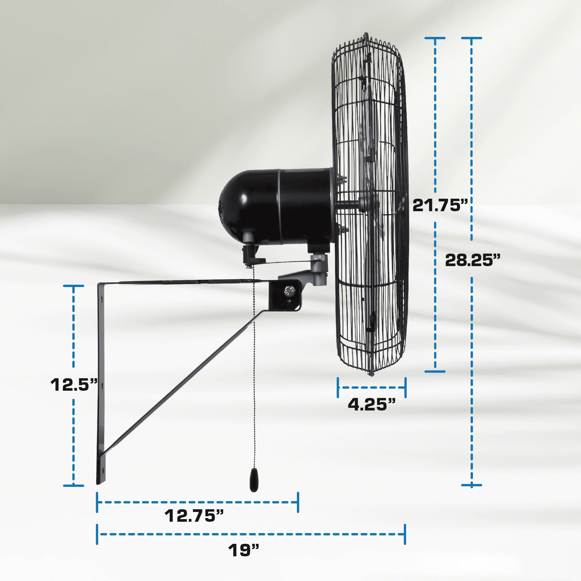 Hurricane 20" Pro Commercial Classic Oscillating Wall Mount Fan,Black(For Parts) - VMInnovations