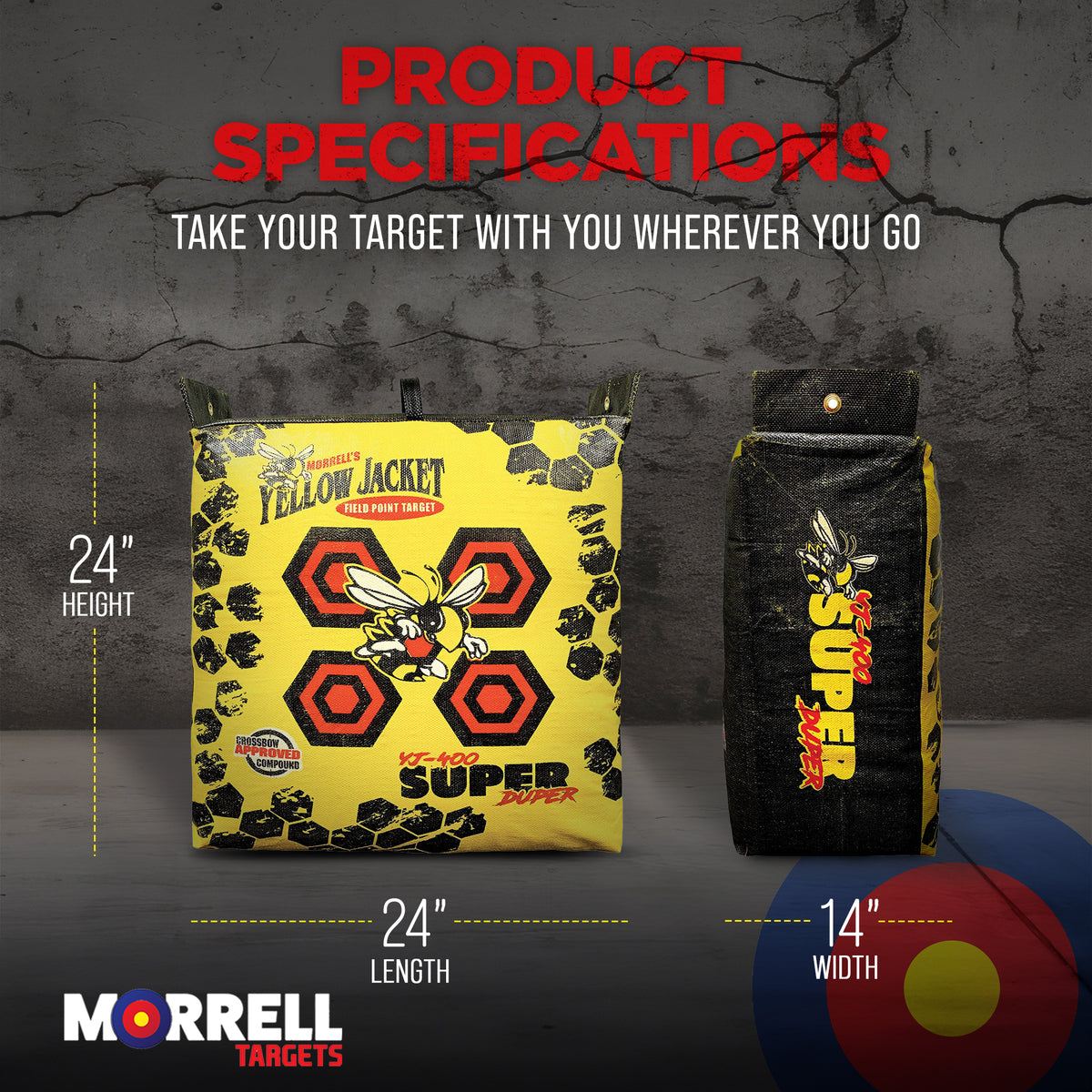 Morrell Yellow Jacket YJ-400 Super Duper Field Point Archery Bag Target & Cover