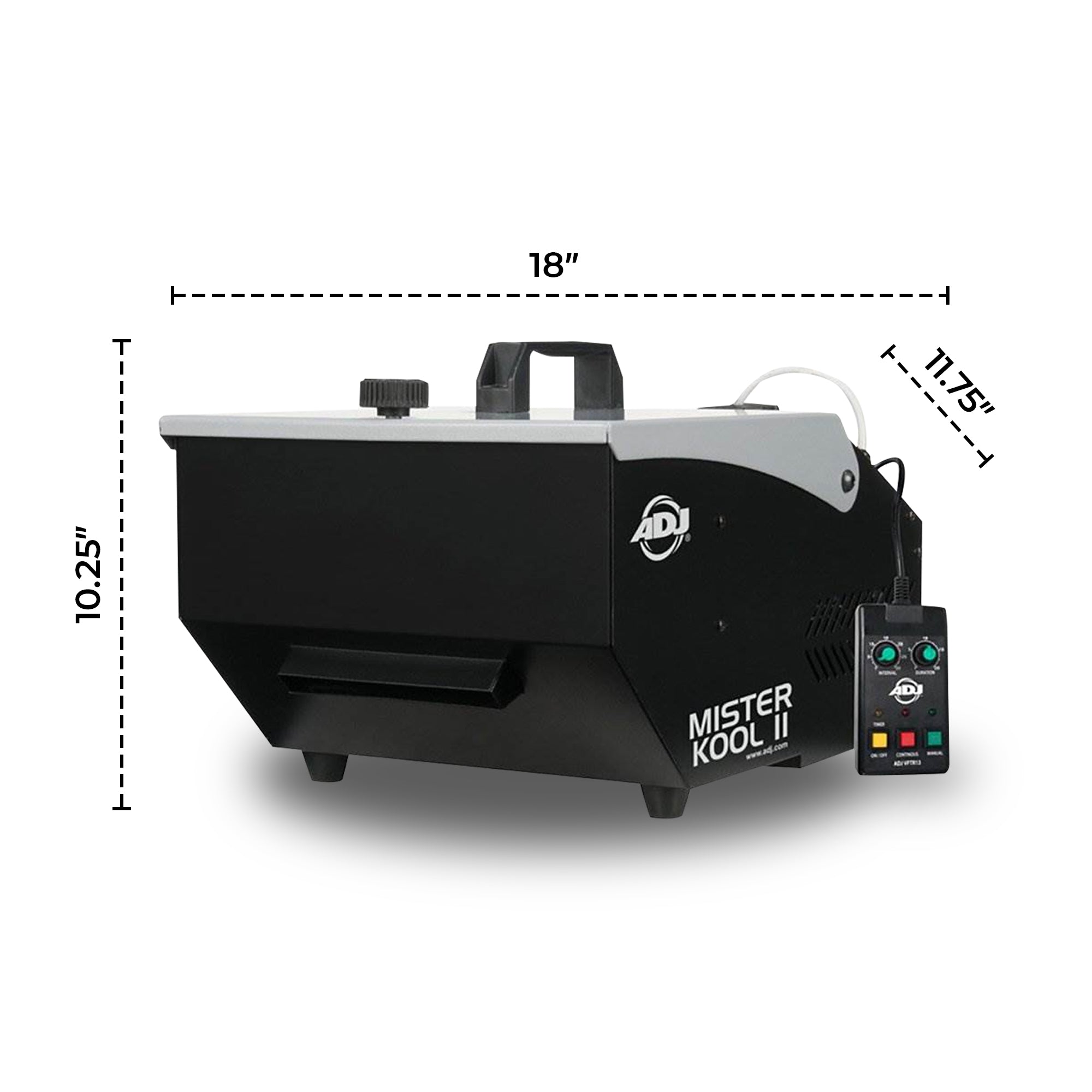 American DJ Mister Kool II Low Lying Water Based Smoke Fog Machine (2 Pack) - VMInnovations