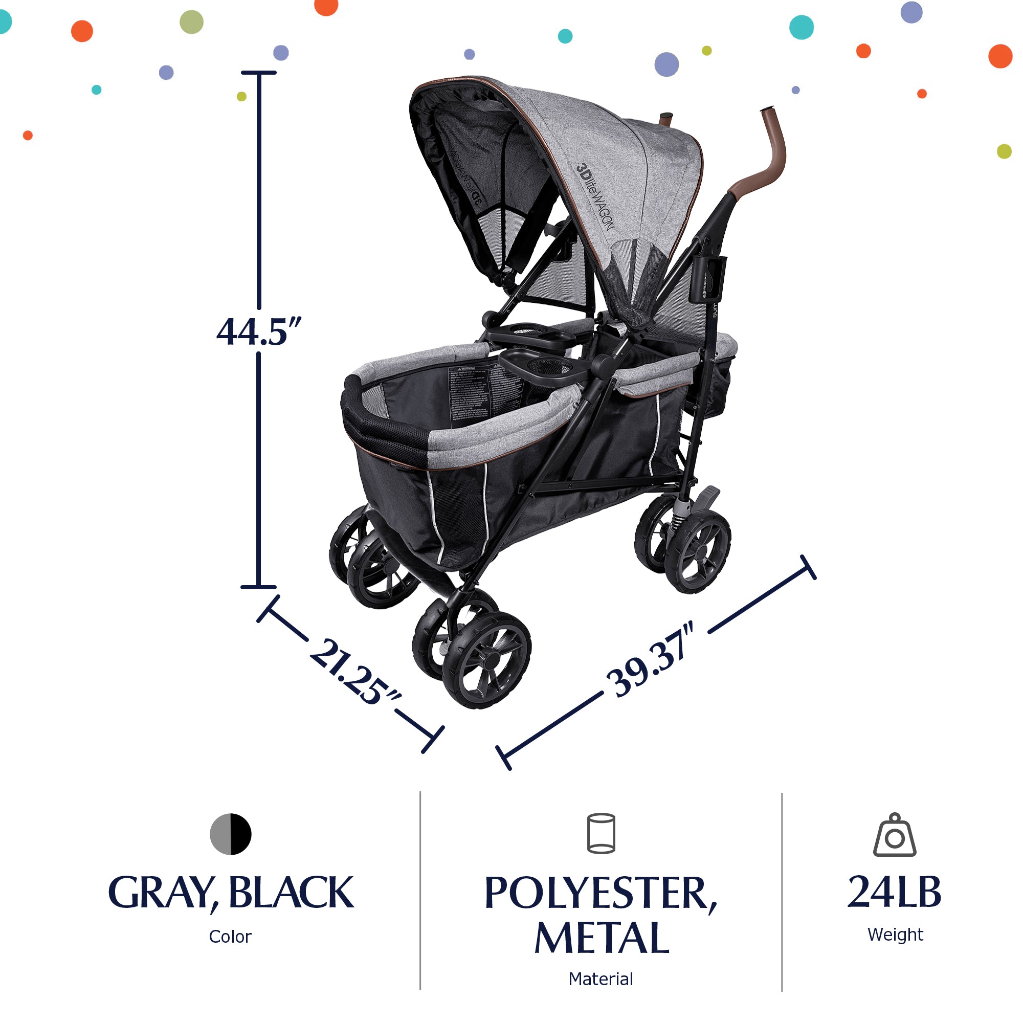 Summer Infant 3Dlite Wagon Lightweight Stroller for Infant & Toddler (Open Box) - VMInnovations