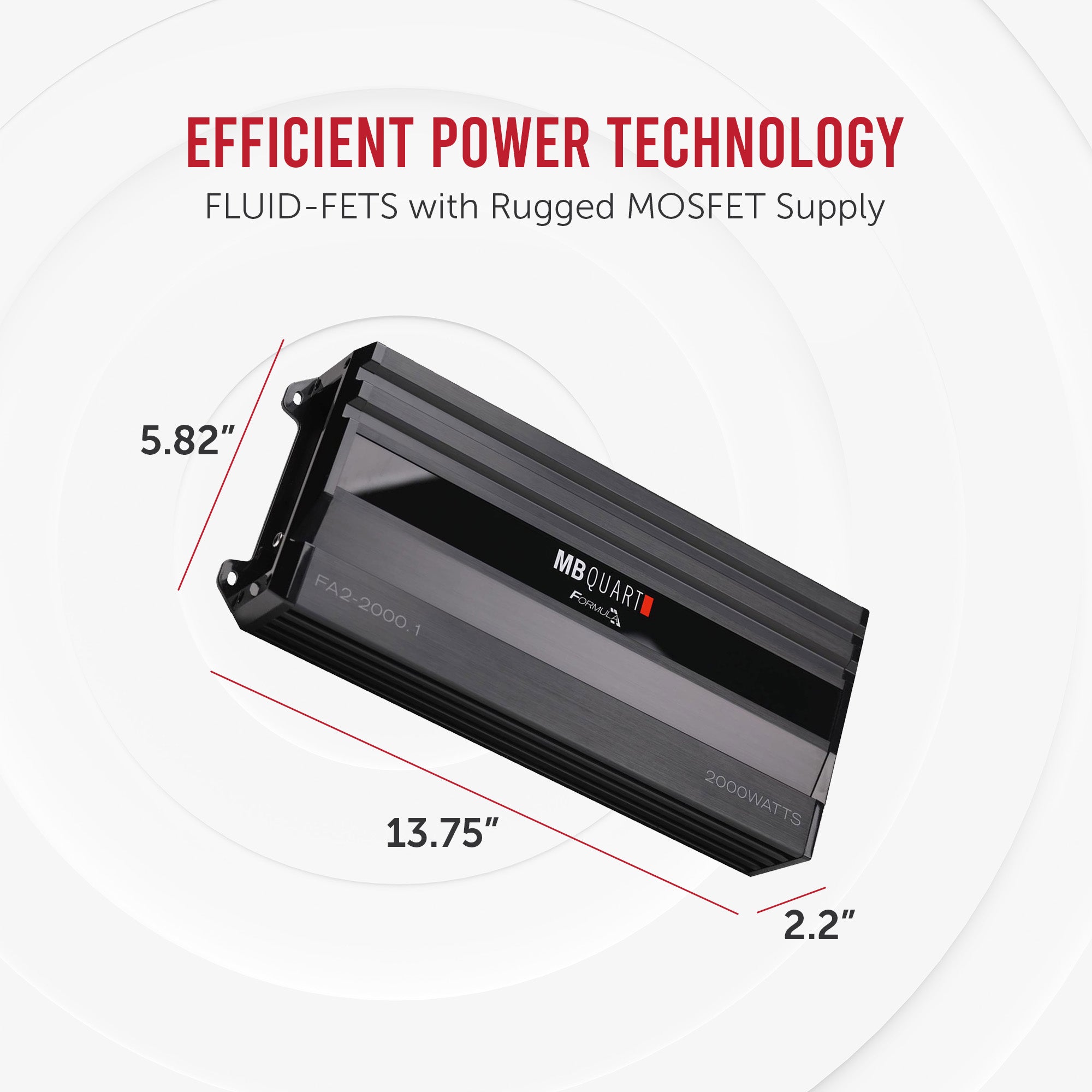 MB Quart Formula 2,000 Watt Mono Car Audio Mobile Amplifier, FA2-2000.1, Black - VMInnovations