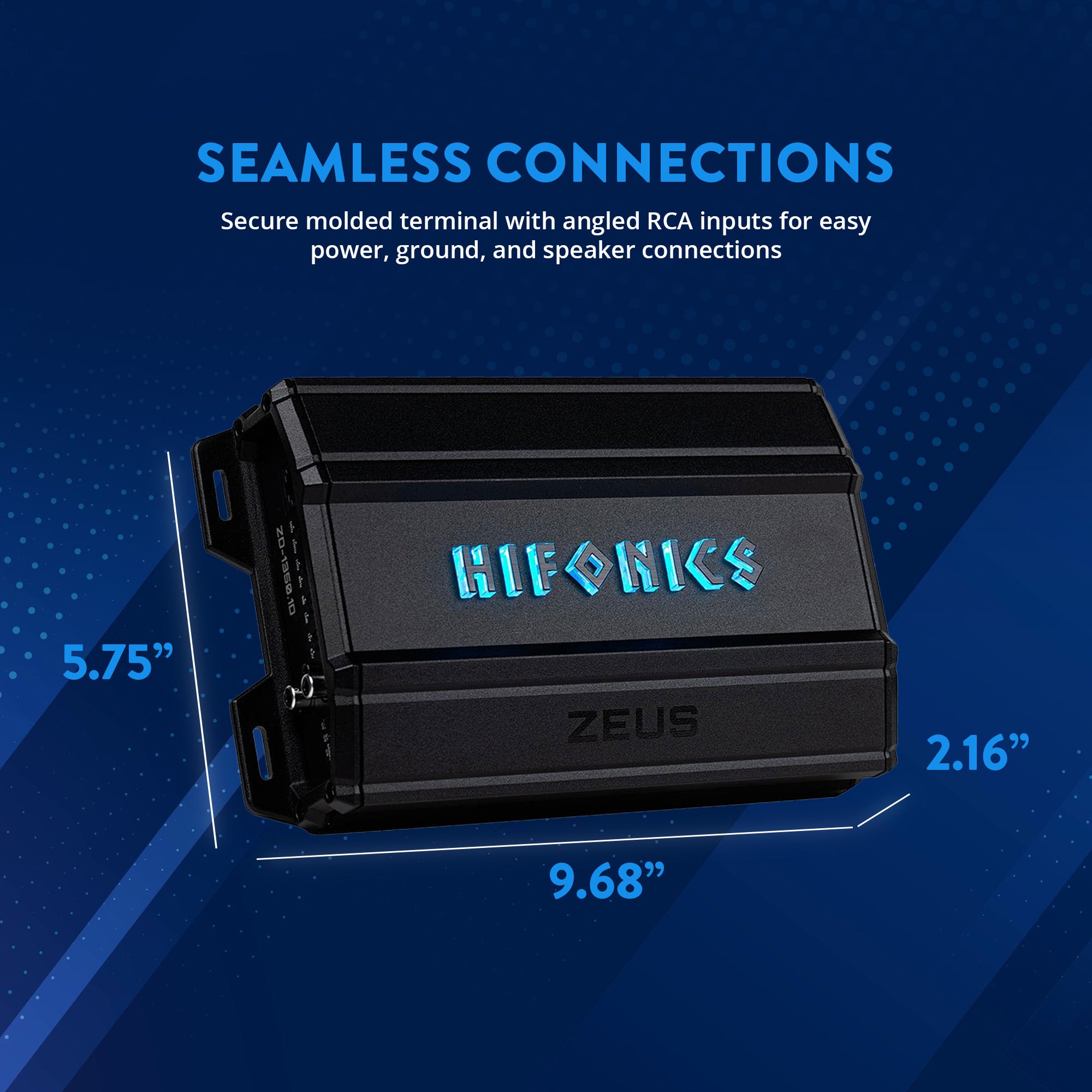 Hifonics Zeus Delta 1350 Watt Mono Block Mobile Car Amplifier, ZD-1350.1D, Black - VMInnovations