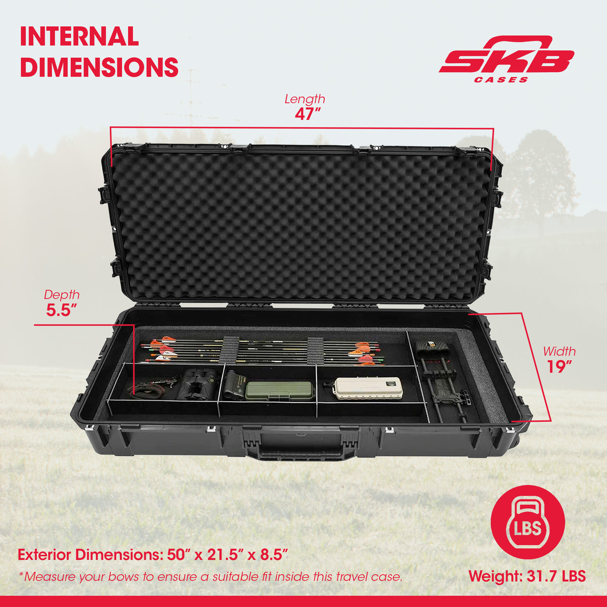 SKB Cases 3I-4719-PL iSeries Single/Double Bow Case with Hard Plastic Exterior - VMInnovations