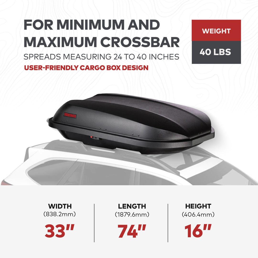 Yakima RocketBox Pro 14 Cubic Foot Vehicle Rooftop Compact Cargo Box,Black(Used) - VMInnovations