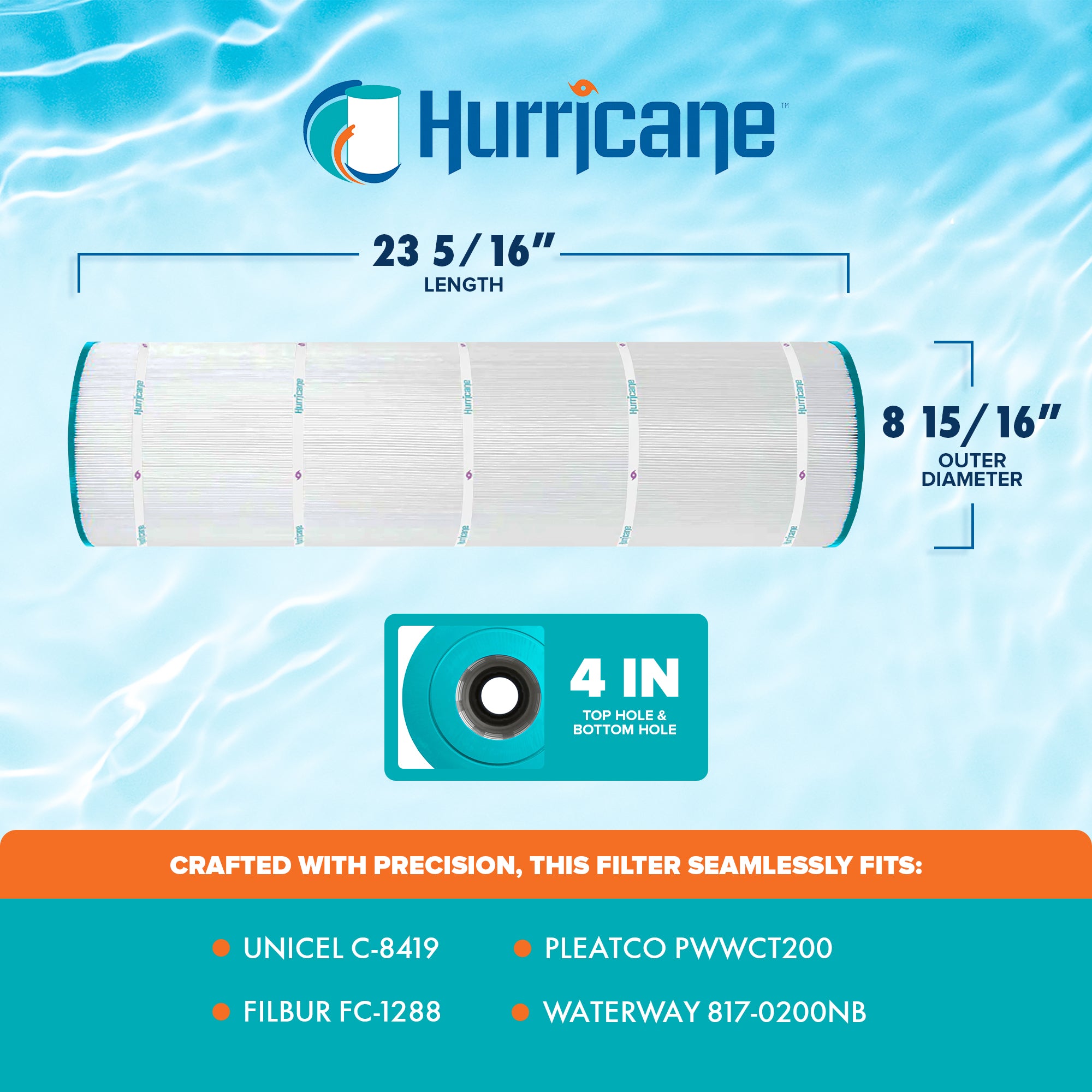 Hurricane HF8419-01 Advanced Swimming Pool Cartridge Replacement (Open Box) - VMInnovations