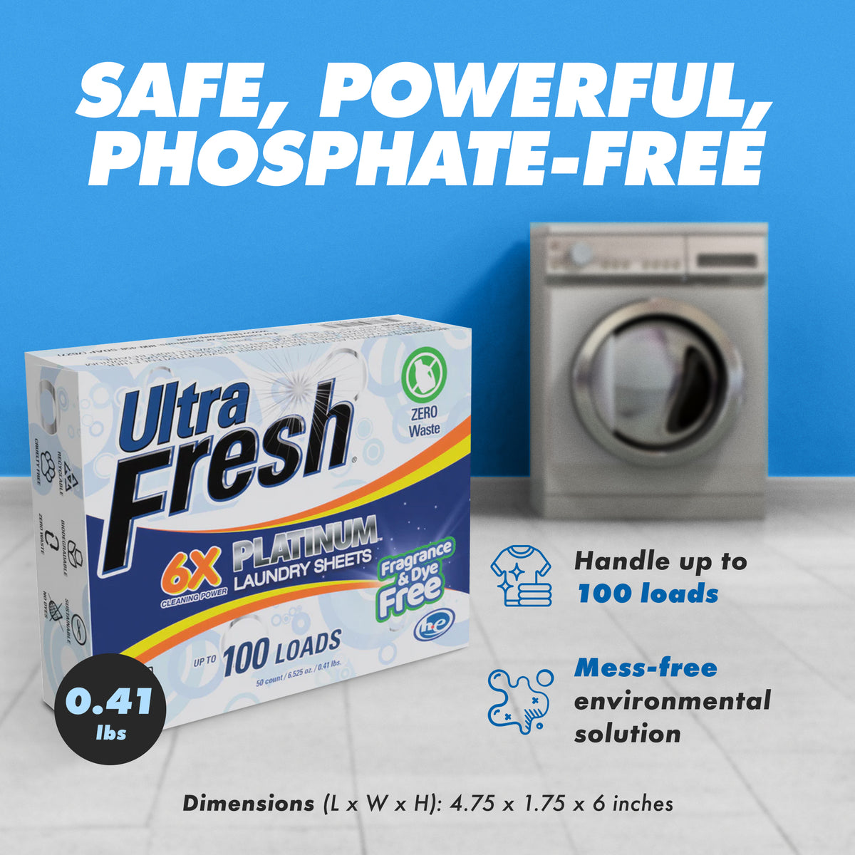 Ultra Fresh 6X Platinum Laundry Detergent & 2 Pack Platinum 6X Laundry Sheets