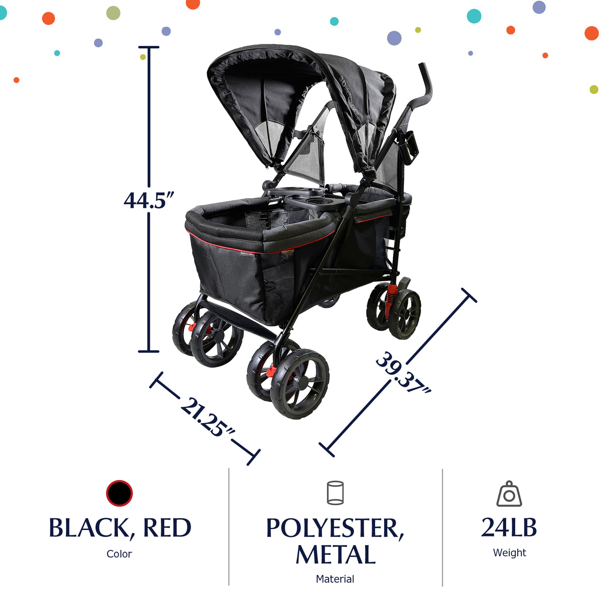 Summer Infant 3Dlite Wagon Lightweight Stroller for Infant & Toddler (Open Box)