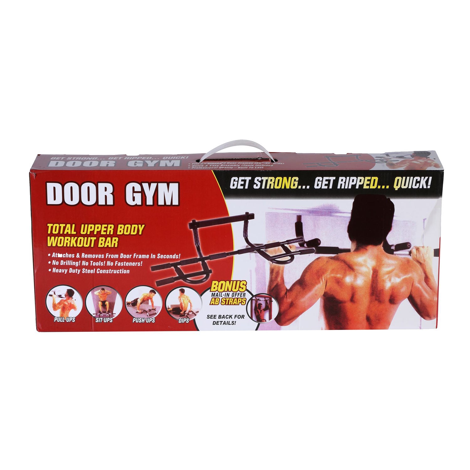 HolaHatha Home Door Pull Up Chin Up Bar for Doorway Exercise Fitness (Open Box) - VMInnovations
