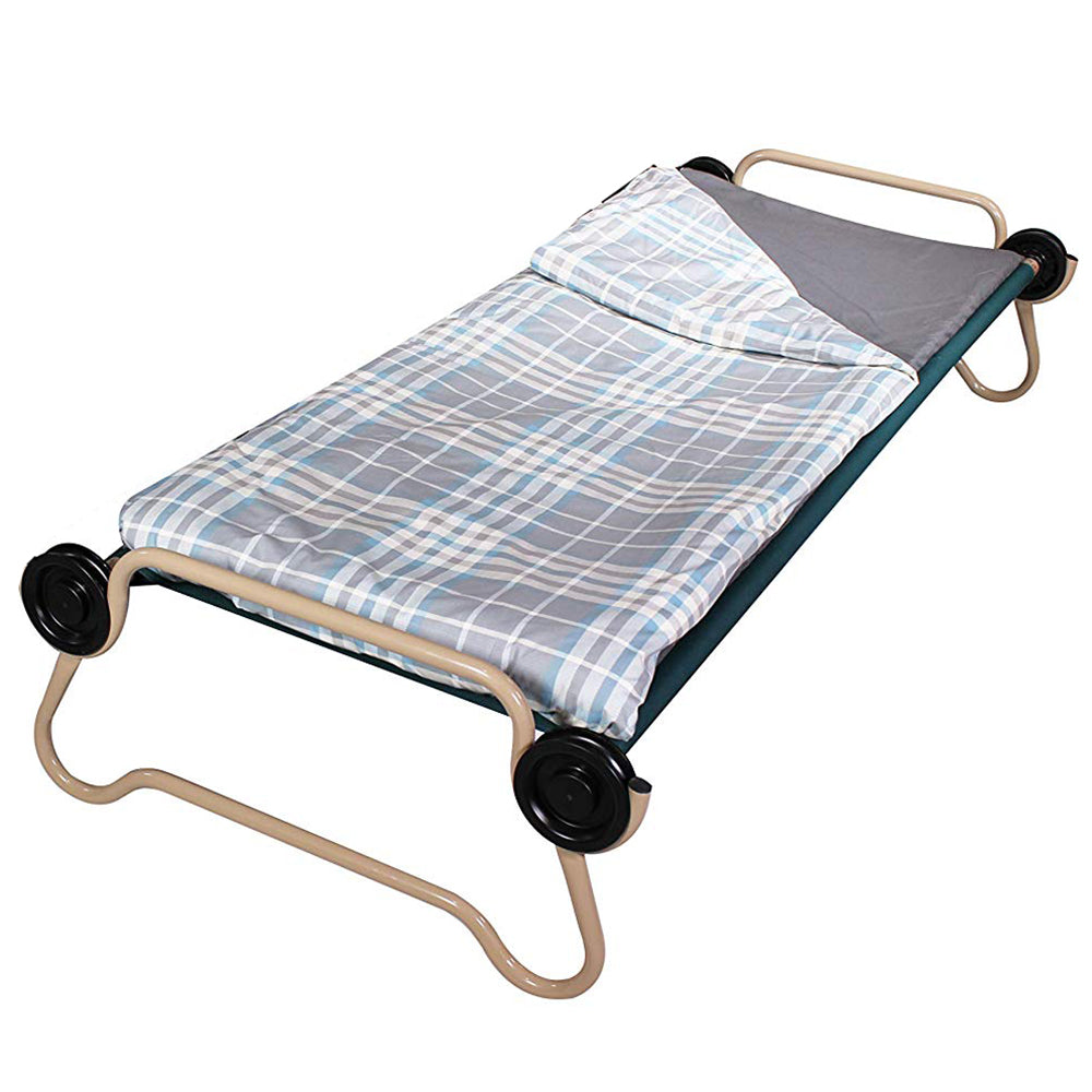 Disc-O-Bed Duvalay Adult XL Memory Foam Sleep Pad/Duvet, Ocean Plaid - VMInnovations
