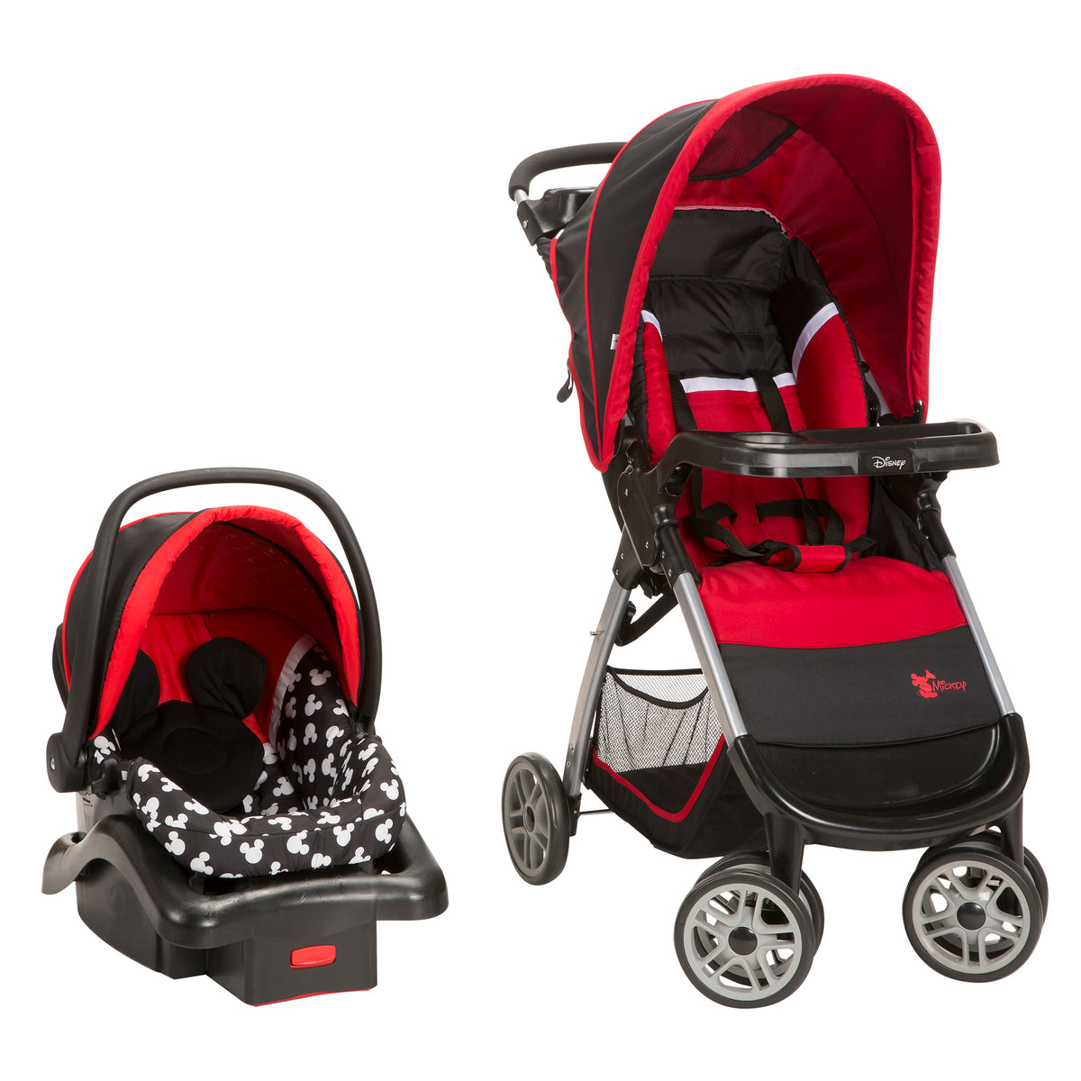 Disney Amble Quad Infant Toddler Safe Travel System, Mickey Mouse (Open Box)