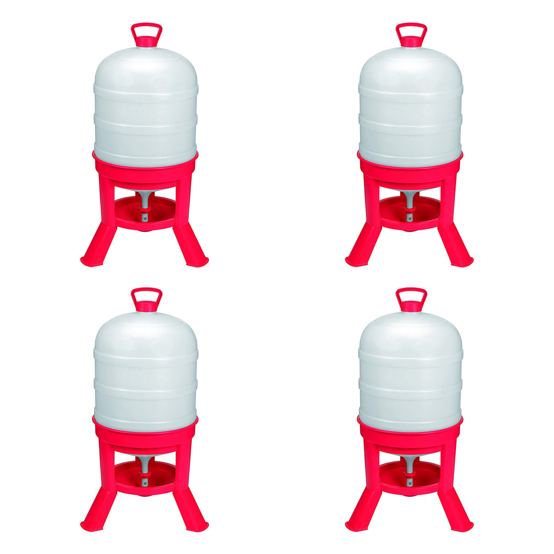 Little Giant DOMEWTR10 10 Gallon Tank Poultry Chicken Gravity Waterer (4 Pack)