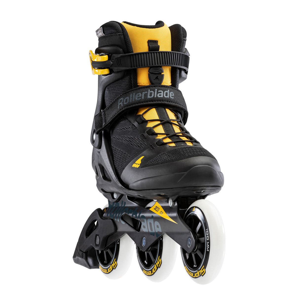 Rollerblade 100 3WD Mens Adult Inline Skate Size 11.5, Black & Yellow (Used)