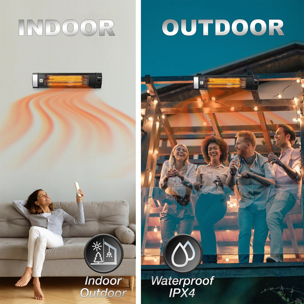 Dr. Infrared 1500W Carbon Infrared Wall or Ceiling Heater (For Parts)