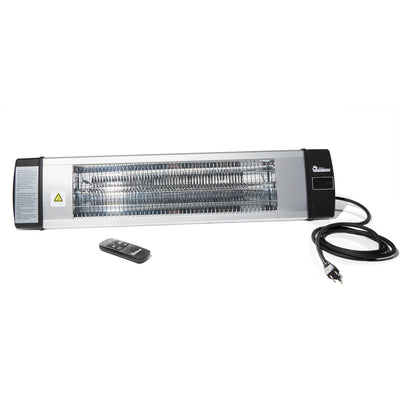 Dr. Infrared 1500W Infrared Indoor Outdoor Wall Ceiling Heater, Silver (2 Pack)