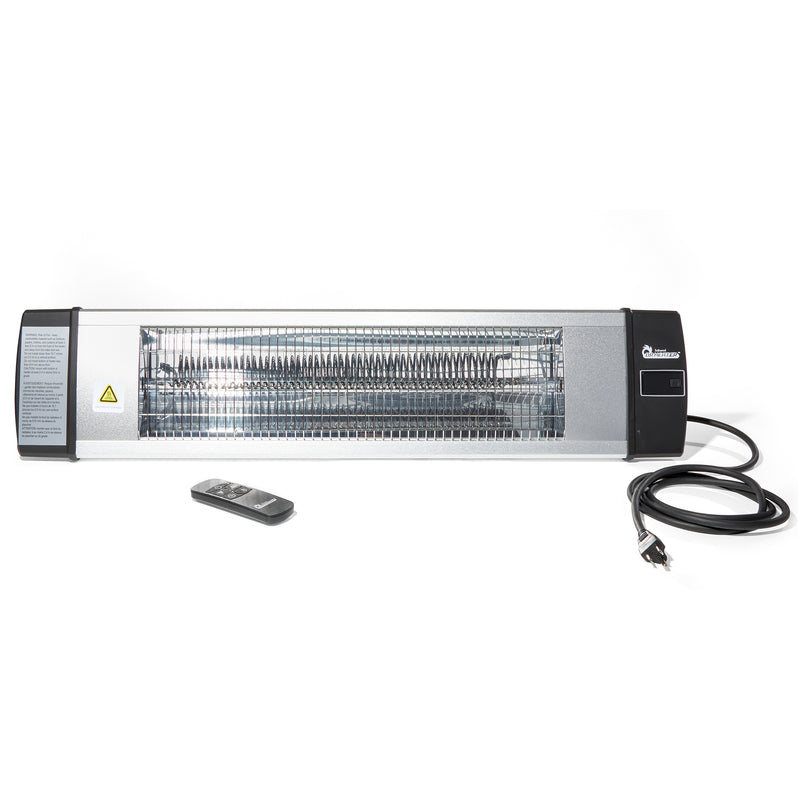 Dr. Infrared DR-238 1500W Infrared Indoor Outdoor Wall or Ceiling Heater, Silver