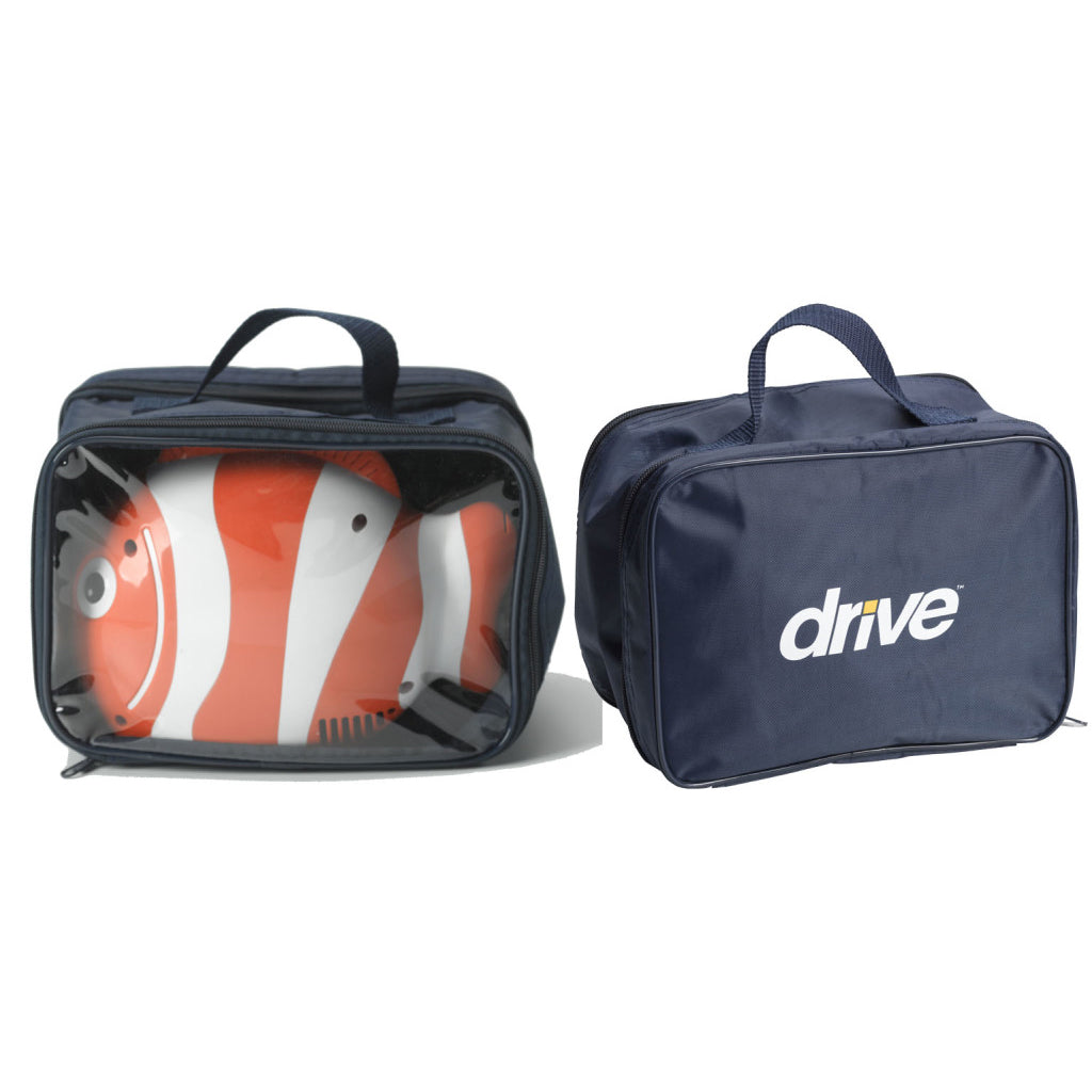 Drive Medical 18091-FS Home Kids Fish Compressor Nebulizer Kit with Carry Bag (Open Box)