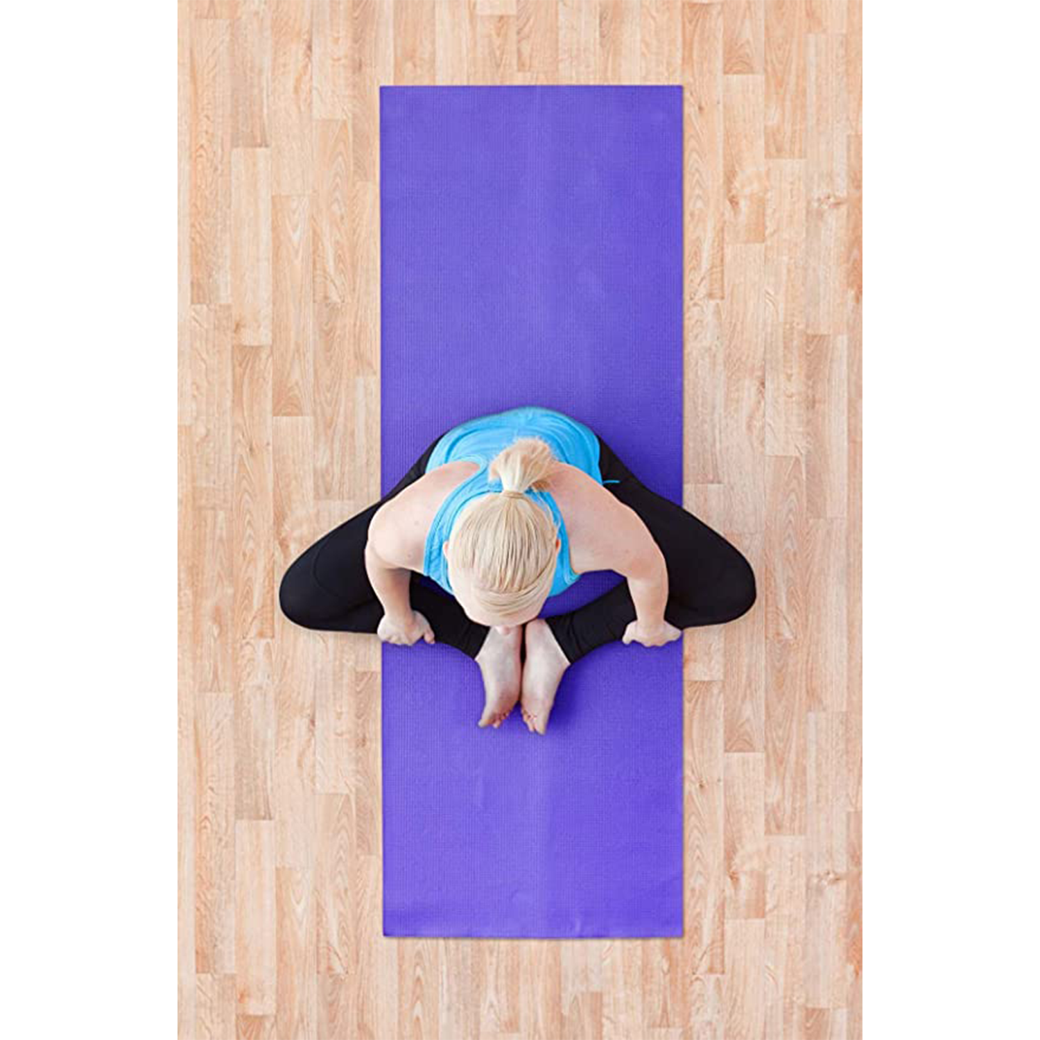 Yoga Accessories 0.25 Inch Thick Non Slip Pilates Mat, Dark Purple (Open Box) - VMInnovations
