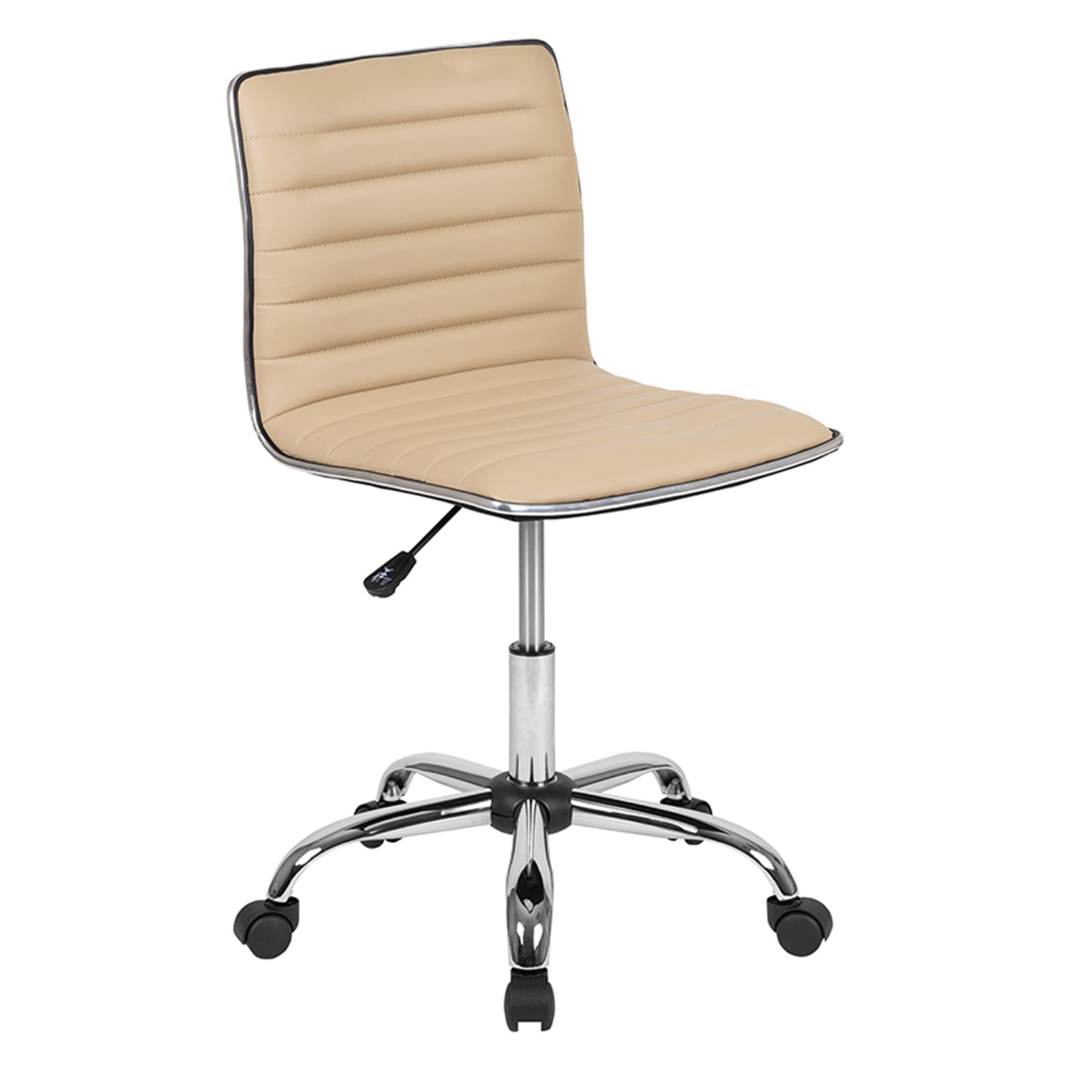 Flash Furniture Swivel Foam Molded Seat Dual Wheel Casters Chair, Tan (Used)