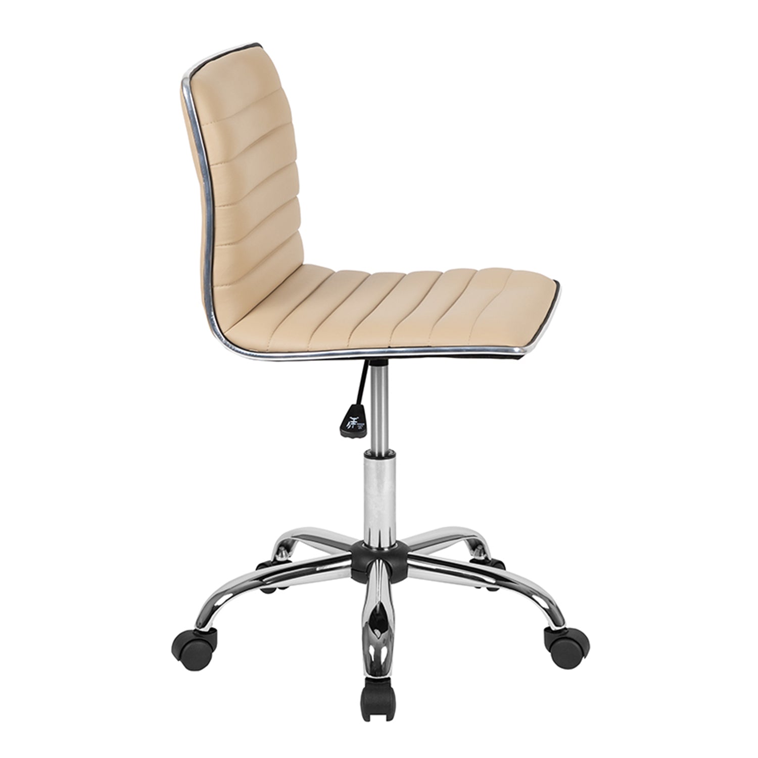 Flash Furniture Swivel Foam Molded Seat Dual Wheel Casters Chair, Tan (Used)
