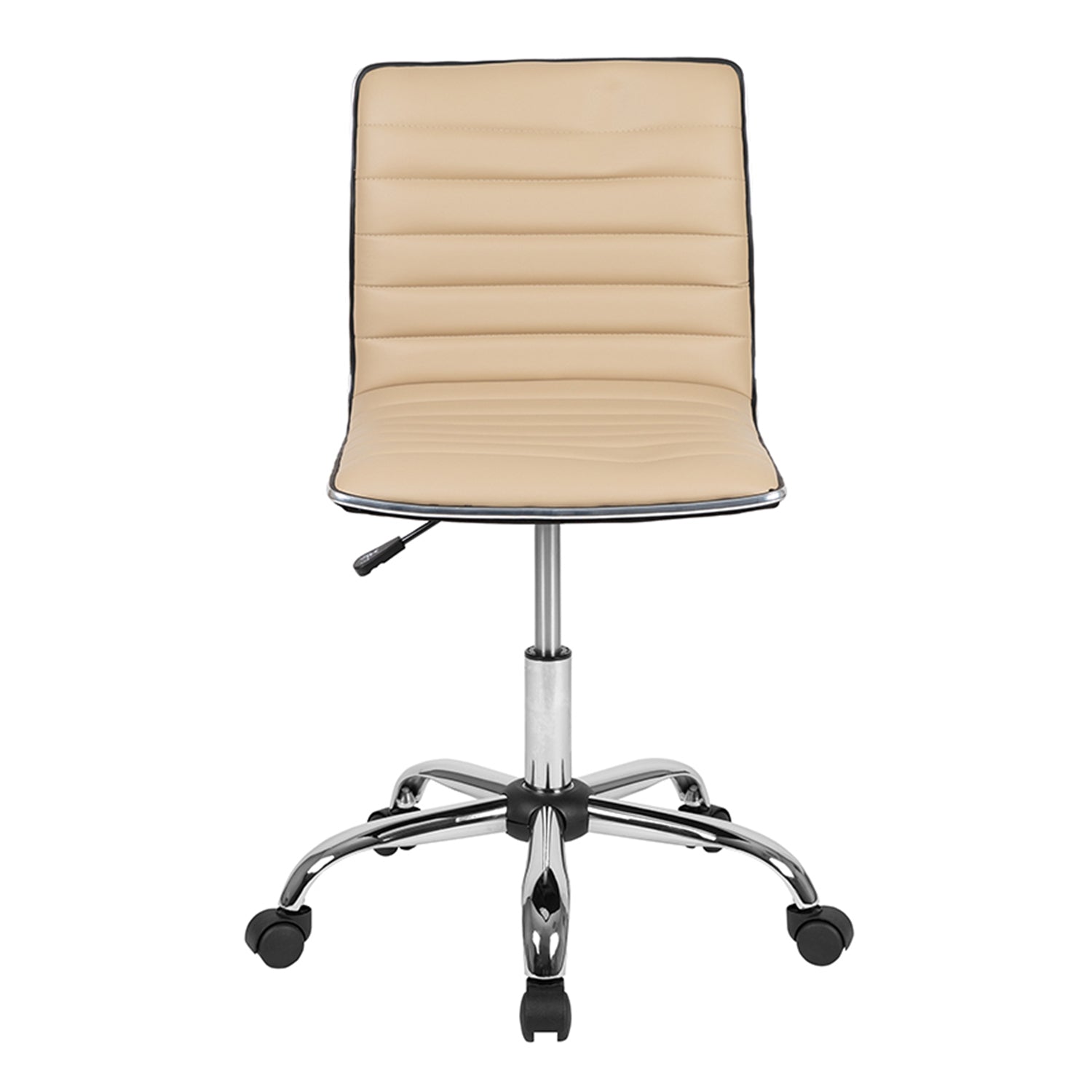 Flash Furniture Swivel Foam Molded Seat Dual Wheel Casters Chair, Tan (Used)