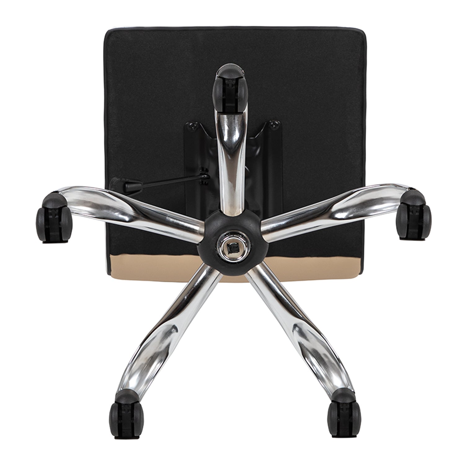 Flash Furniture Swivel Foam Molded Seat Dual Wheel Casters Chair, Tan (Used)