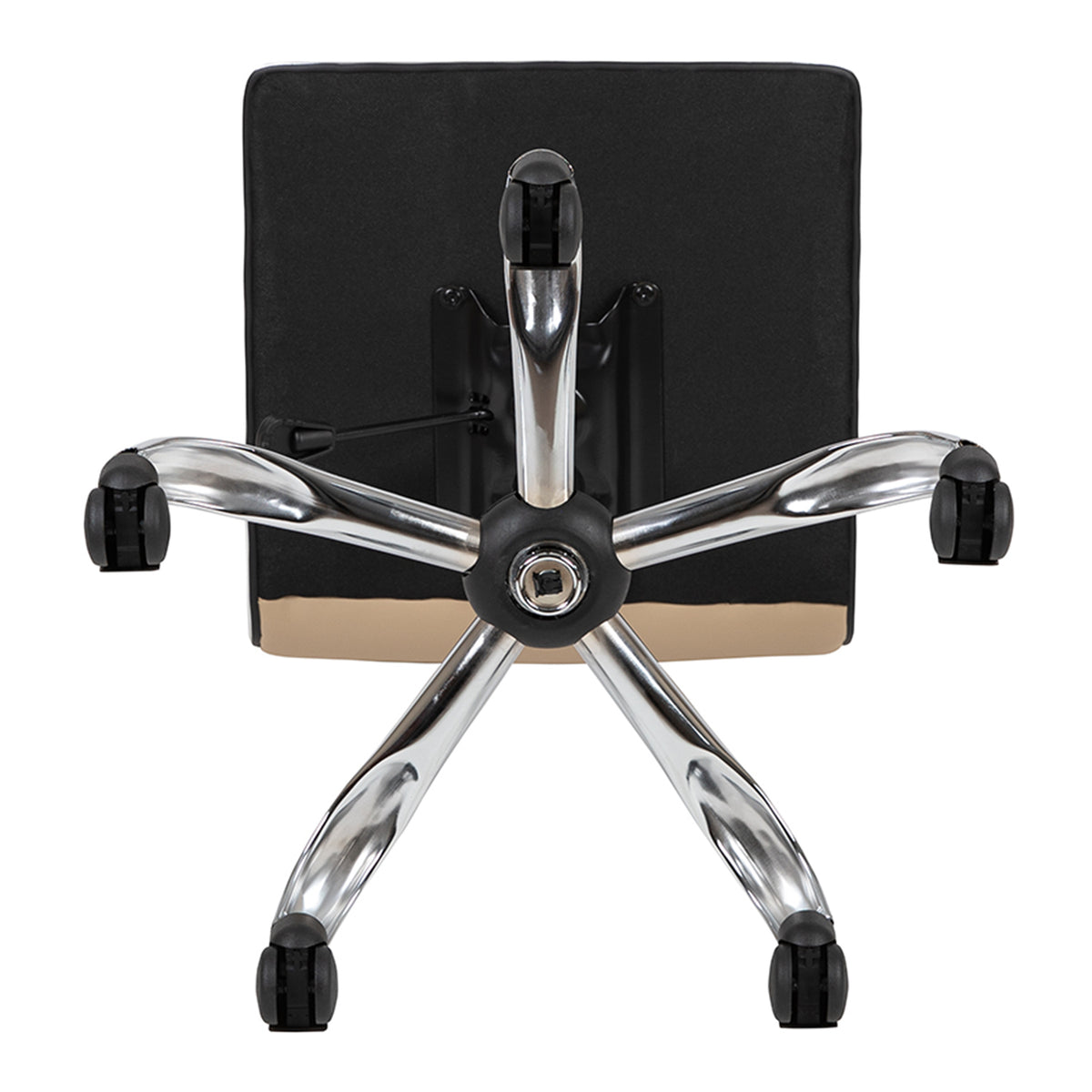 Flash Furniture Swivel Foam Molded Seat Dual Wheel Casters Chair, Tan (Used)