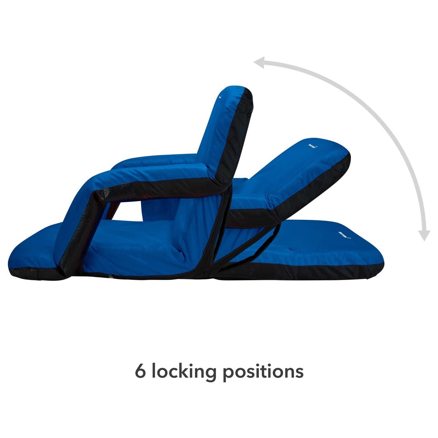 Driftsun Foldable Stadium Seats for Bleachers with Back Support, Blue (Used)