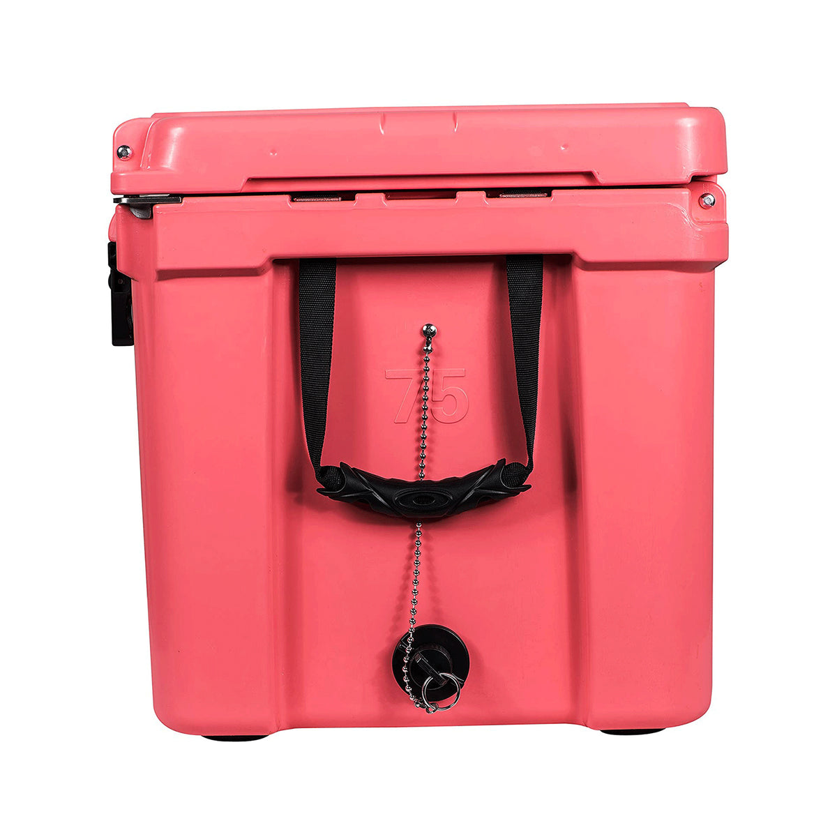 Driftsun Portable 75 Quart Insulated Hardside Ice Chest Cooler, Coral (Open Box)