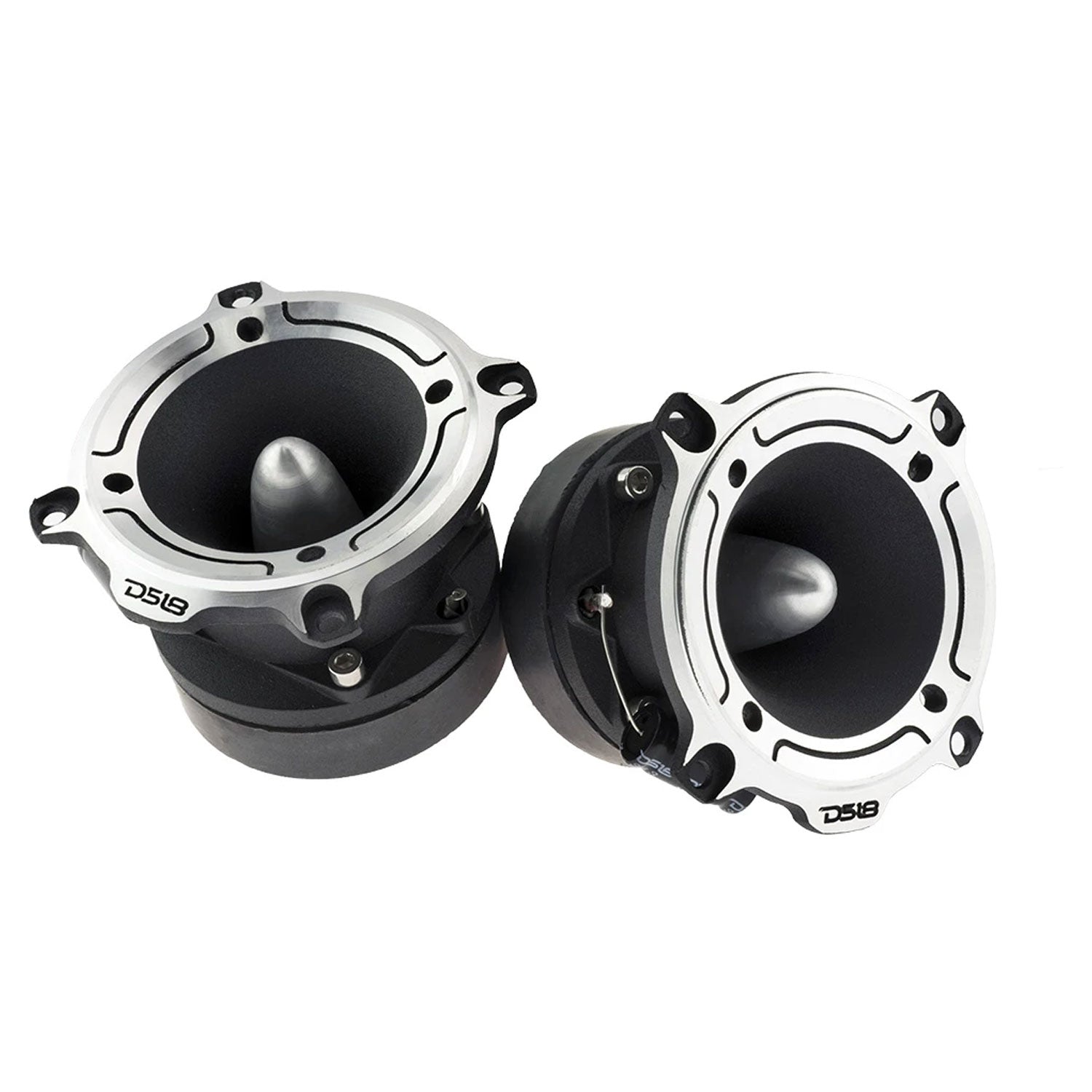 DS18 PRO 1" 350W Bullet Tweeter, Pair w/ Crunch 300W 6.5" Speakers (2 Pair)