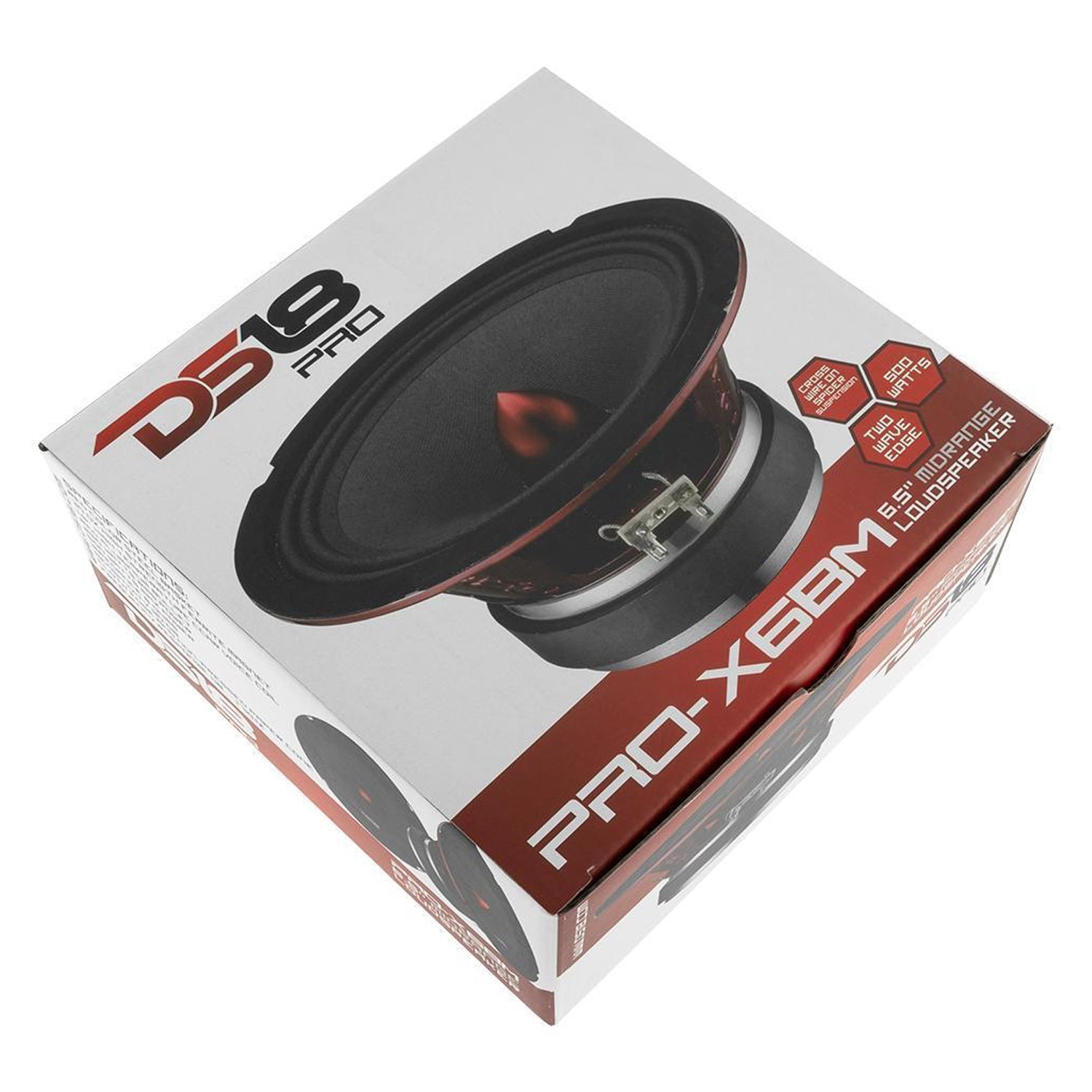 DS18 Pro X 6.5" 500W Car Speaker (2 Pack) w/Audiopipe 3.75" Bullet Tweeter, Pair
