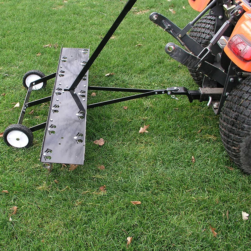 Yard Tuff DT-48T Steel Tine Tow Behind Lawn Dethatcher Pull Attachment, 48 Inch