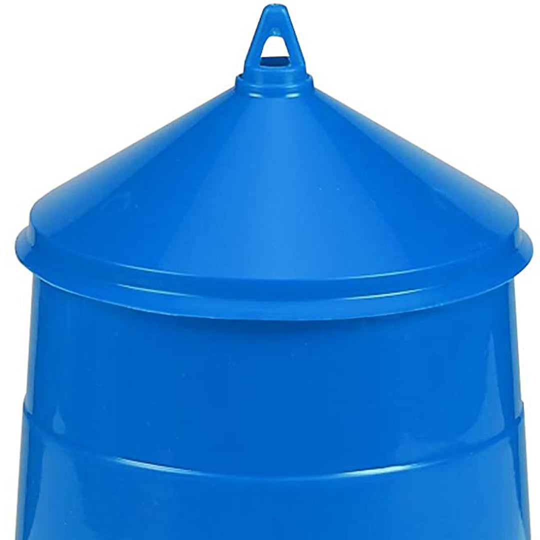 Little Giant 4 Pound Poultry Chicken Feeder Dispenser with Carrying Handle, Blue - VMInnovations