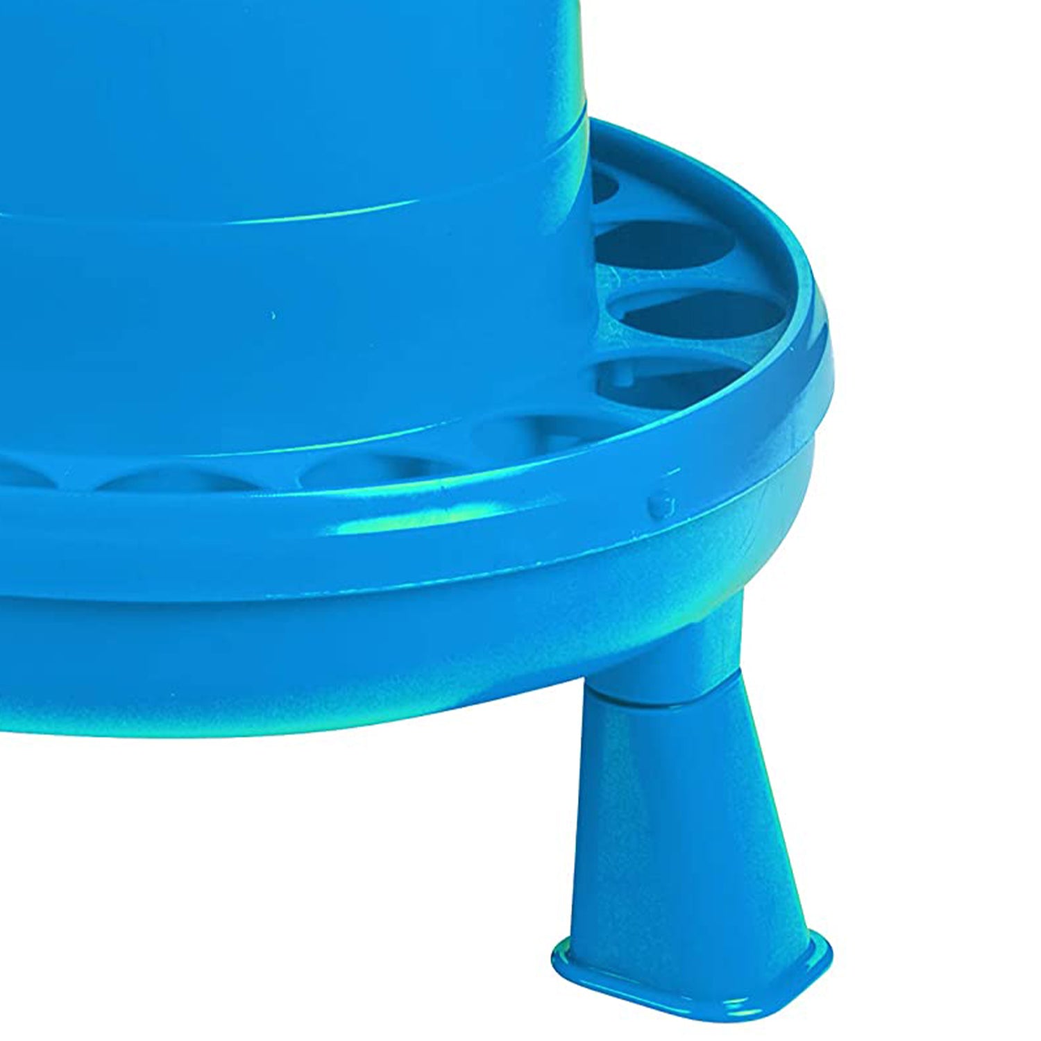 Little Giant 8.5 Pound Poultry Chicken Feeder Dispenser w/ Carrying Handle, Blue - VMInnovations