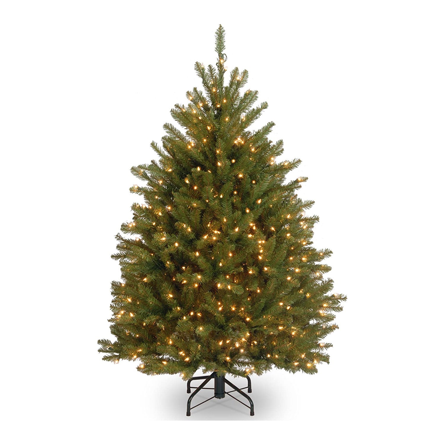 National Tree Company Dunhill Fir 4.5 Foot Prelit Tree with Lights (Open Box) - VMInnovations