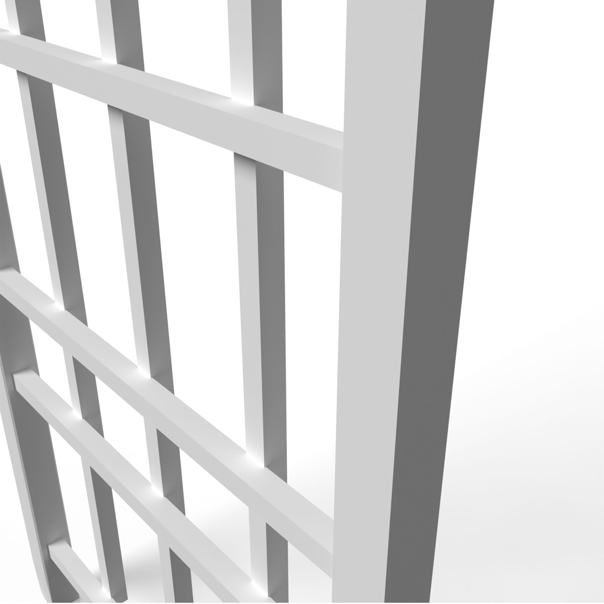 Dura-Trel Cottage 28"x66" PVC Vinyl Outdoor Garden Patio Trellis,White(Open Box) - VMInnovations