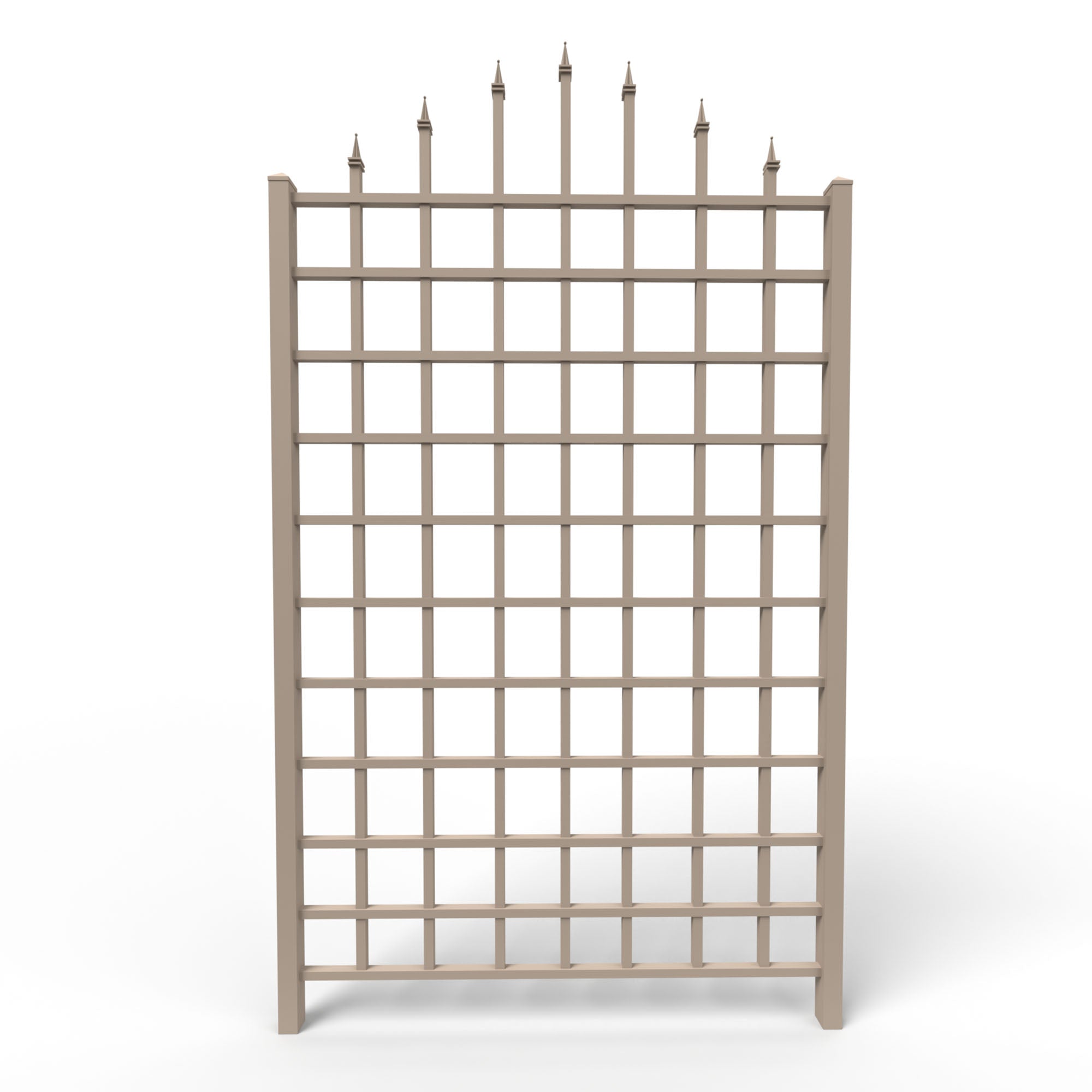 Dura-Trel Winchester 57 x 95 Inch PVC Vinyl Outdoor Garden Patio Trellis, Mocha - VMInnovations