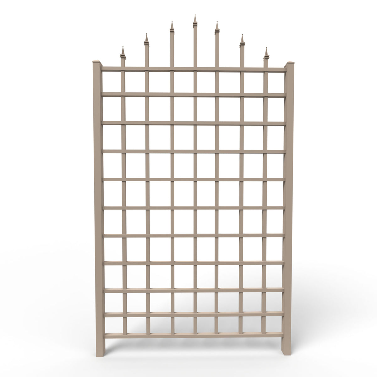 Dura-Trel Winchester 57 x 95 Inch PVC Vinyl Outdoor Garden Patio Trellis, Mocha - VMInnovations