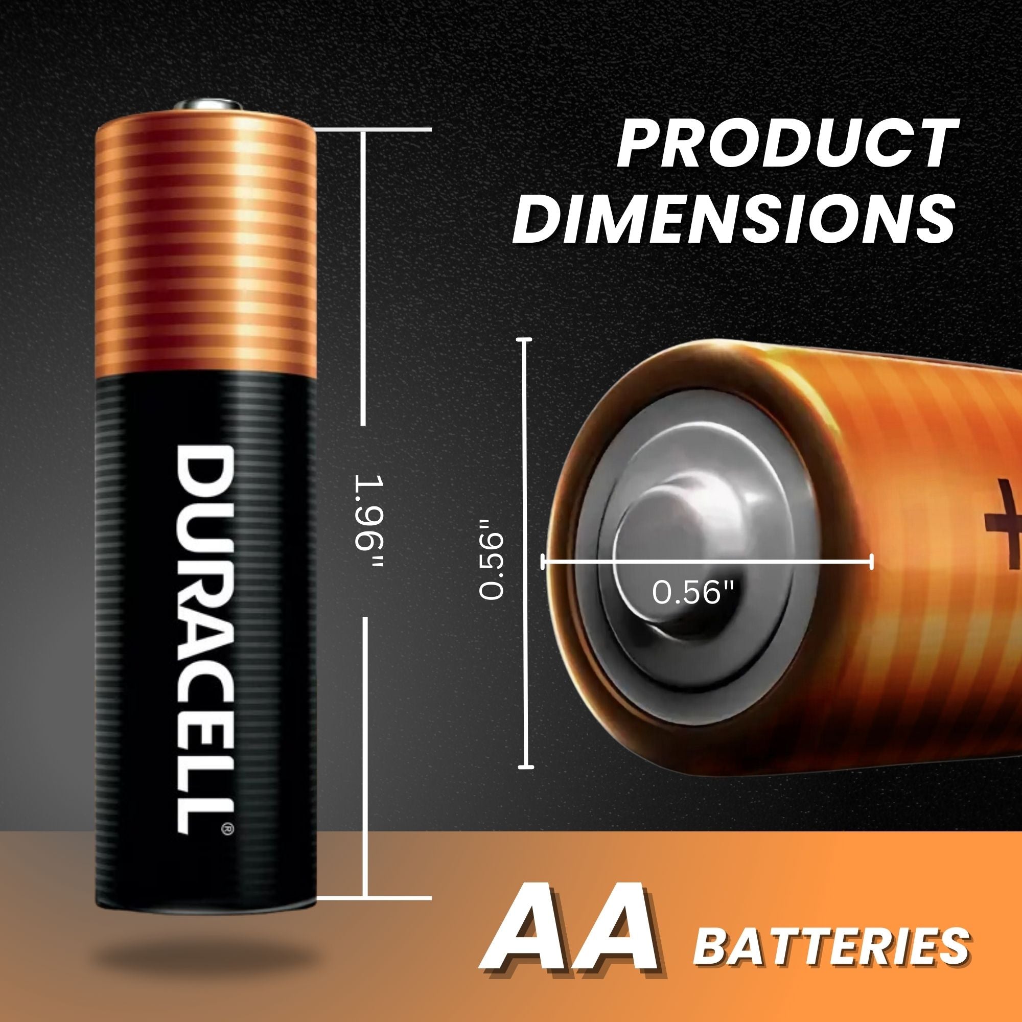 DURACELL Duralock AA 1.5 Volt Alkaline Battery Packs to Charge Items (100 Pack) - VMInnovations