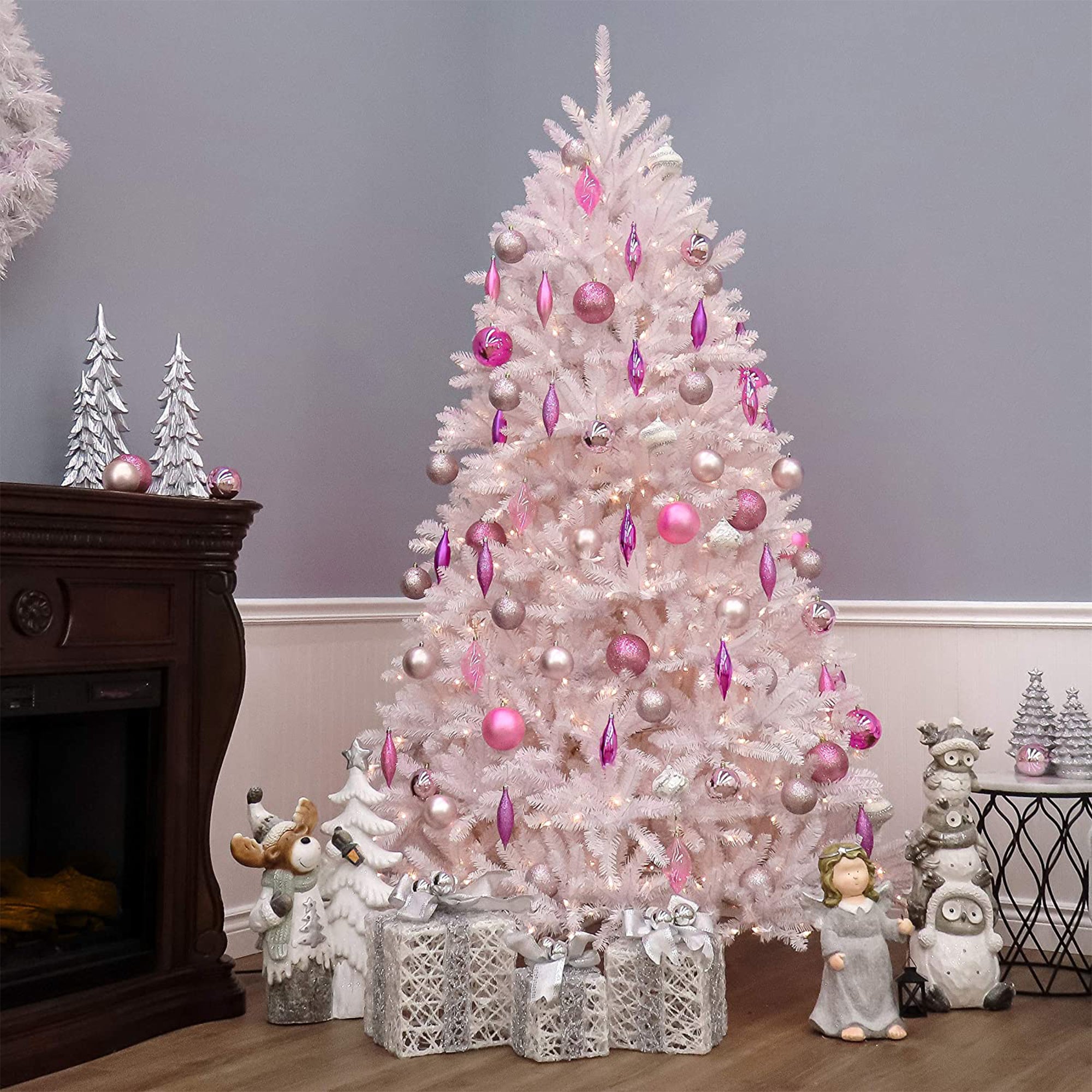 National Tree Company 9Ft Dunhill Fir Prelit Christmas Tree w/Stand, White(Used) - VMInnovations