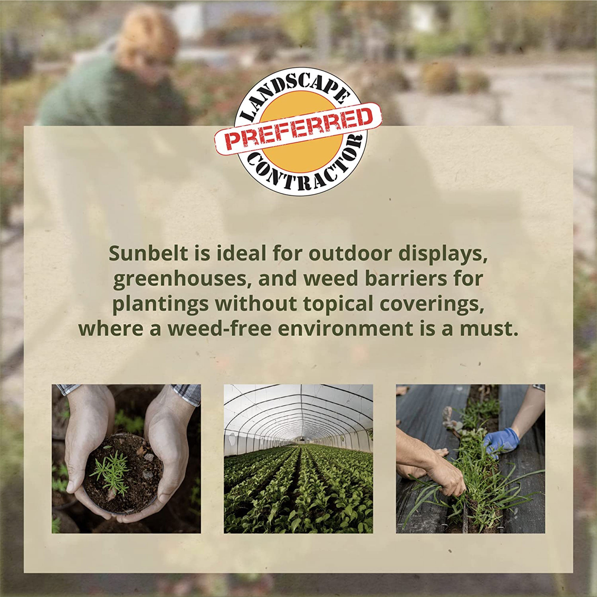 DeWitt Sunbelt 4' Weed Barrier Landscape Fabric Ground Cover, 300' (Open Box)