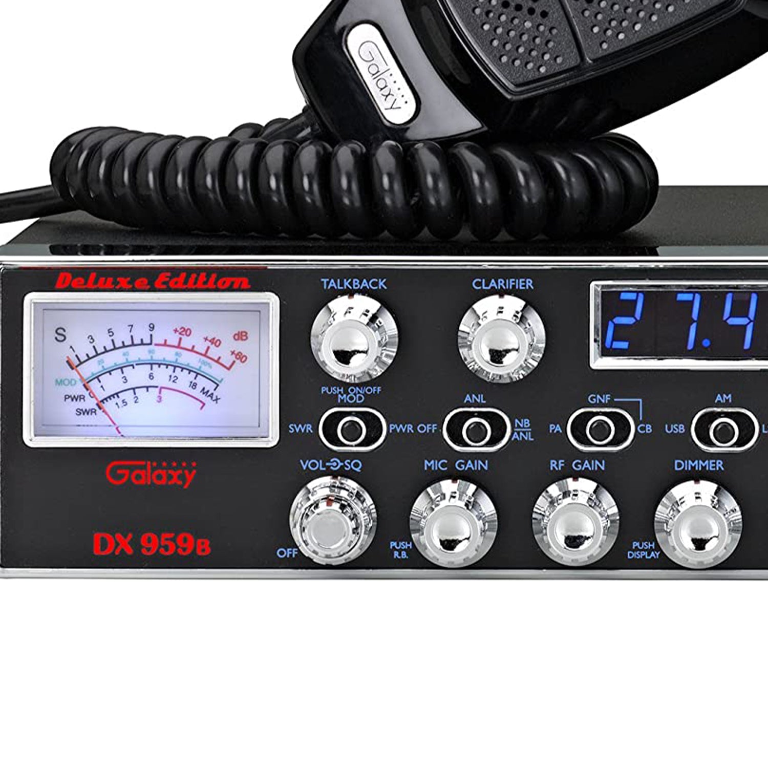 Galaxy Audio DX-959B 40 Channel Mobile CB Radio w/Backlit Faceplate & Blue LED