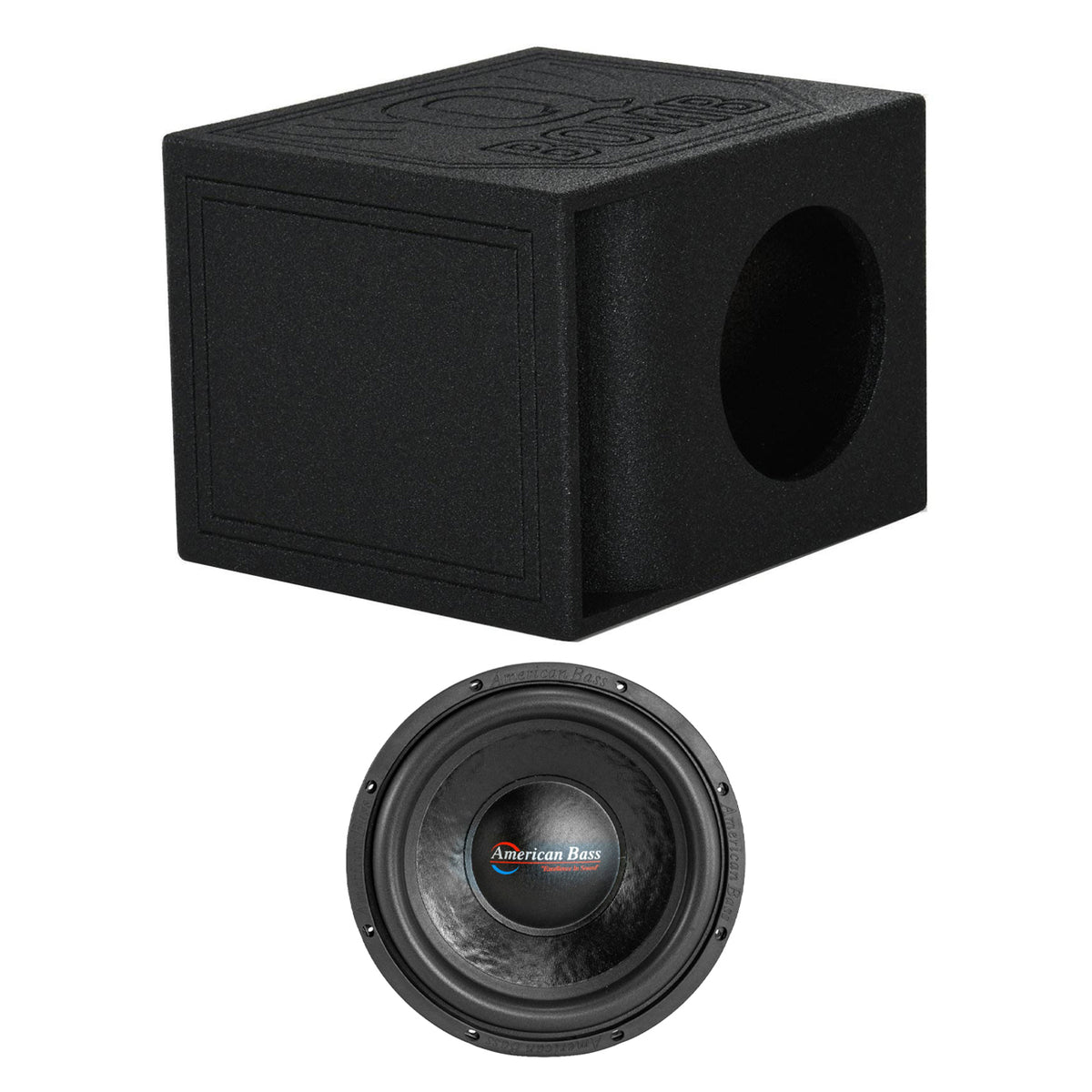 American Bass DX124 12 Inch 4 Ohm 800 Watt Subwoofer Speaker with Enclosure Box